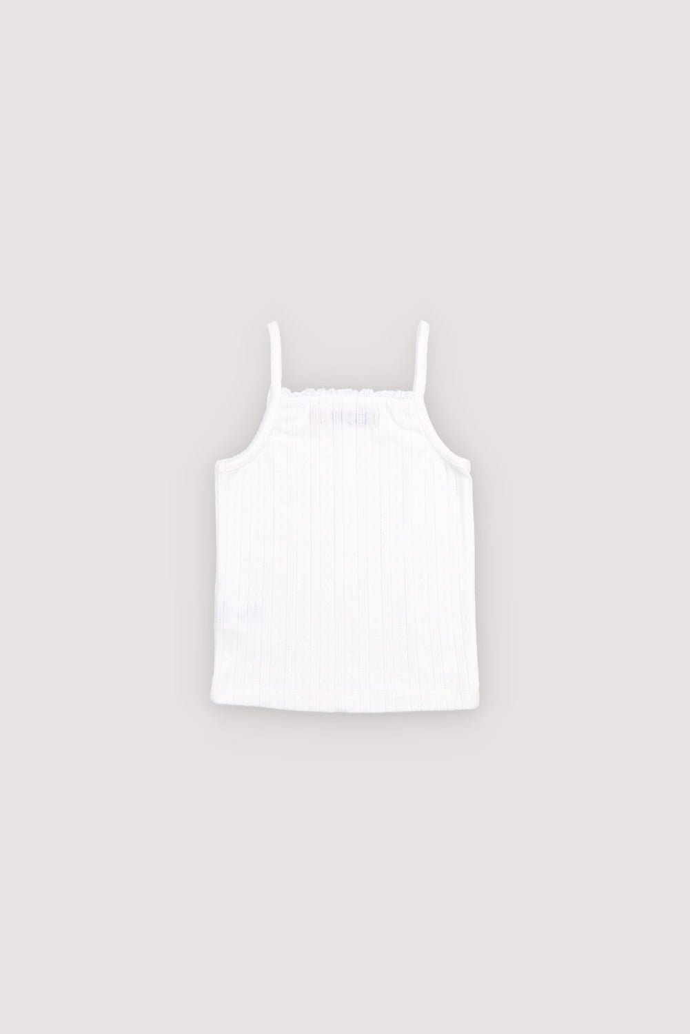 Strappy tee in soft cotton jersey with a lovely openwork knit, offering a light and breathable feel.