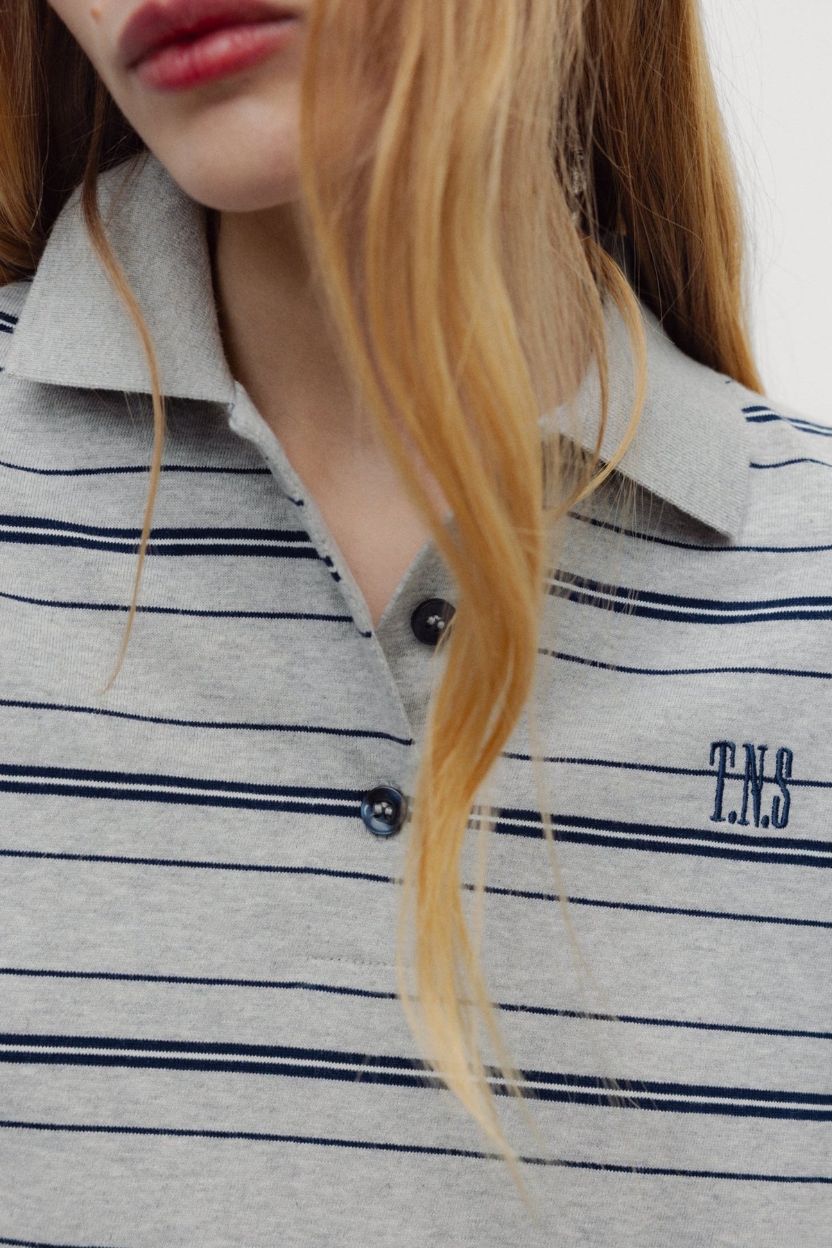 Polo Mujer Ona Raya Iris Negro