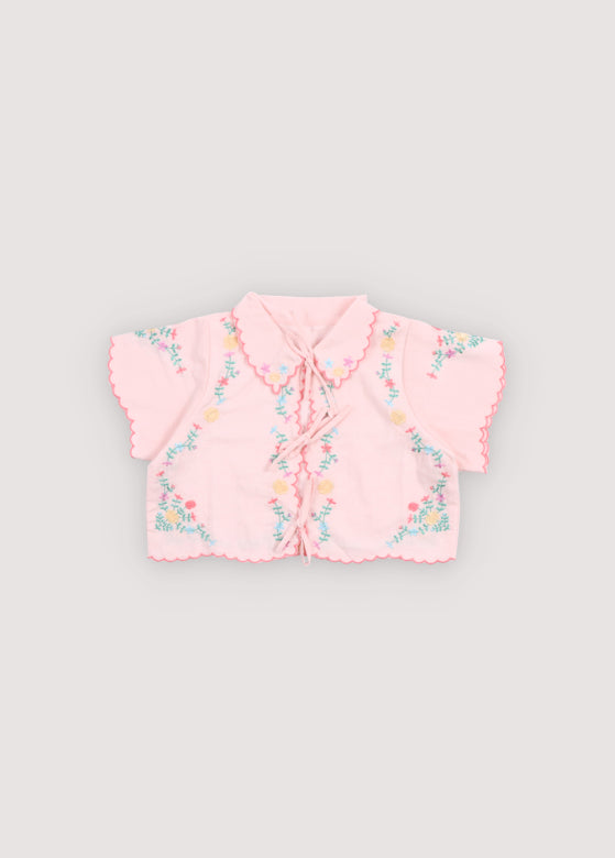 Blouse bébé orchidée pétale rose_Sampling