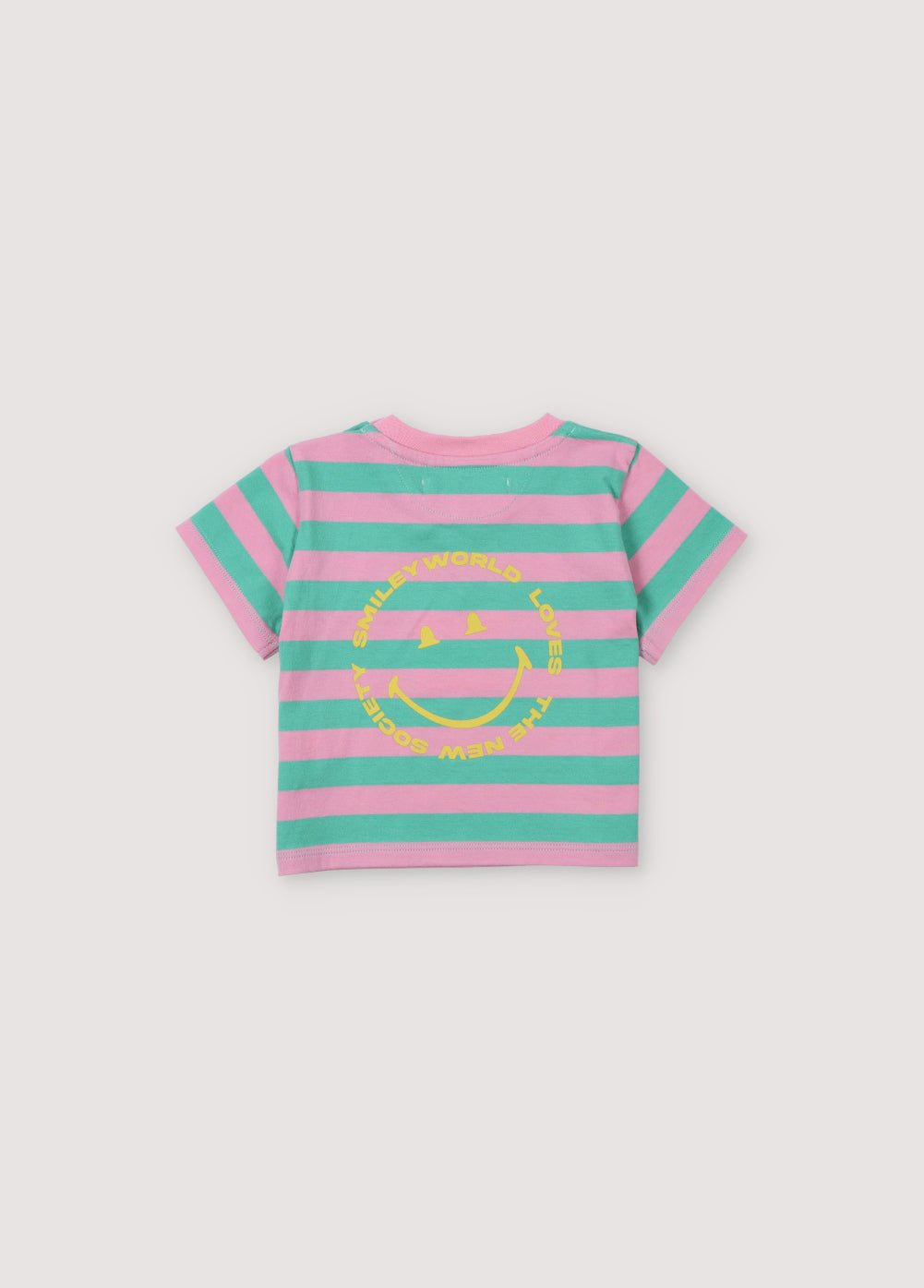 Smiley Baby T-shirt Stripes Hibiscus_Sampling