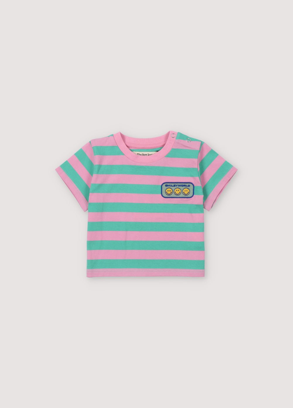 Smiley Baby T-shirt Stripes Hibiscus_Sampling
