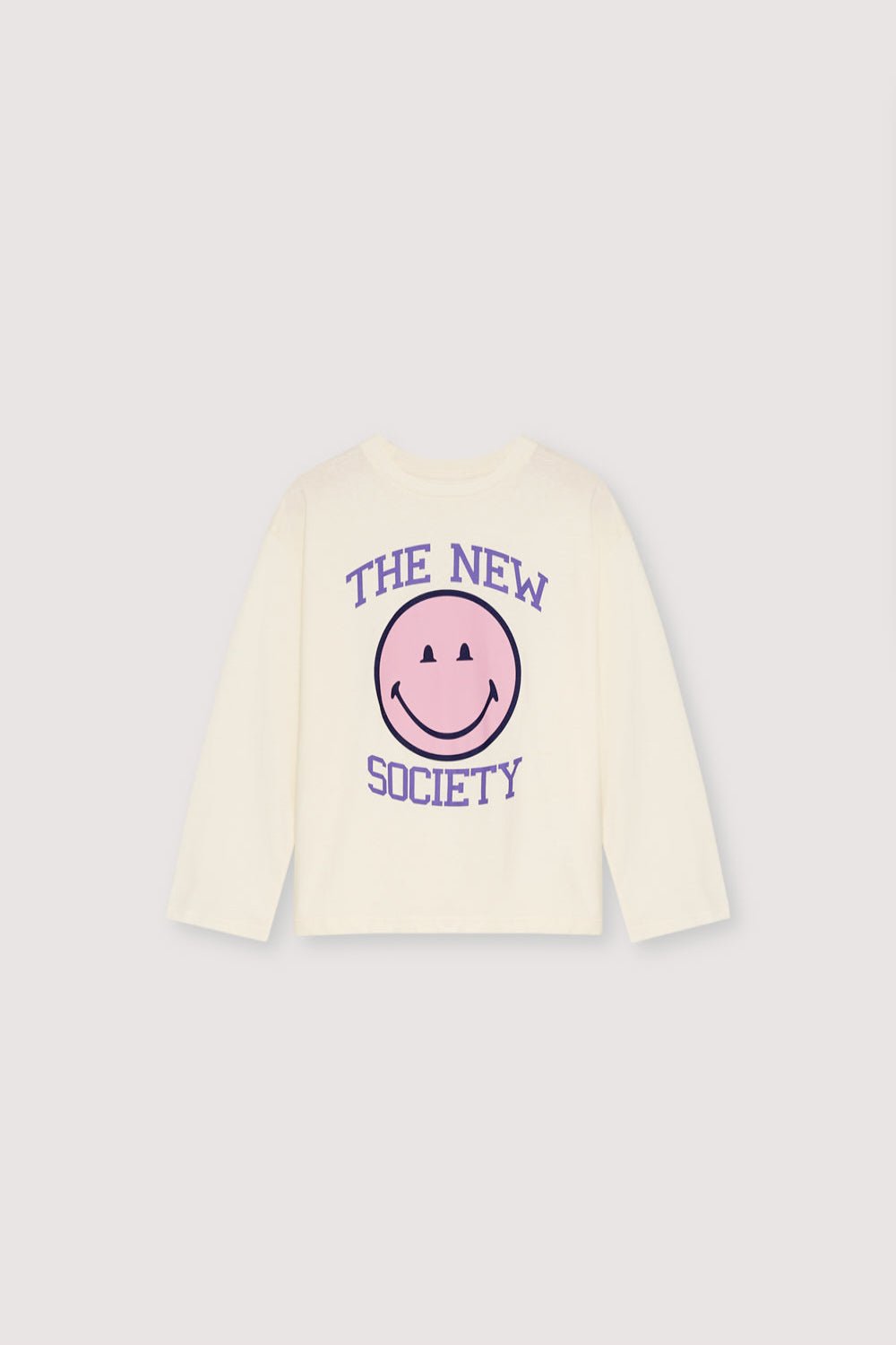 Long-sleeve t-shirt with a colorful SMILEY WORLD print on the front. Brushed on the inside and outside.