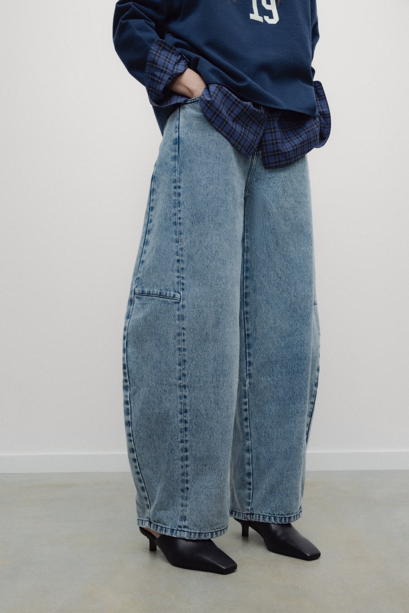 TNS Denim Woman Curved Trouser