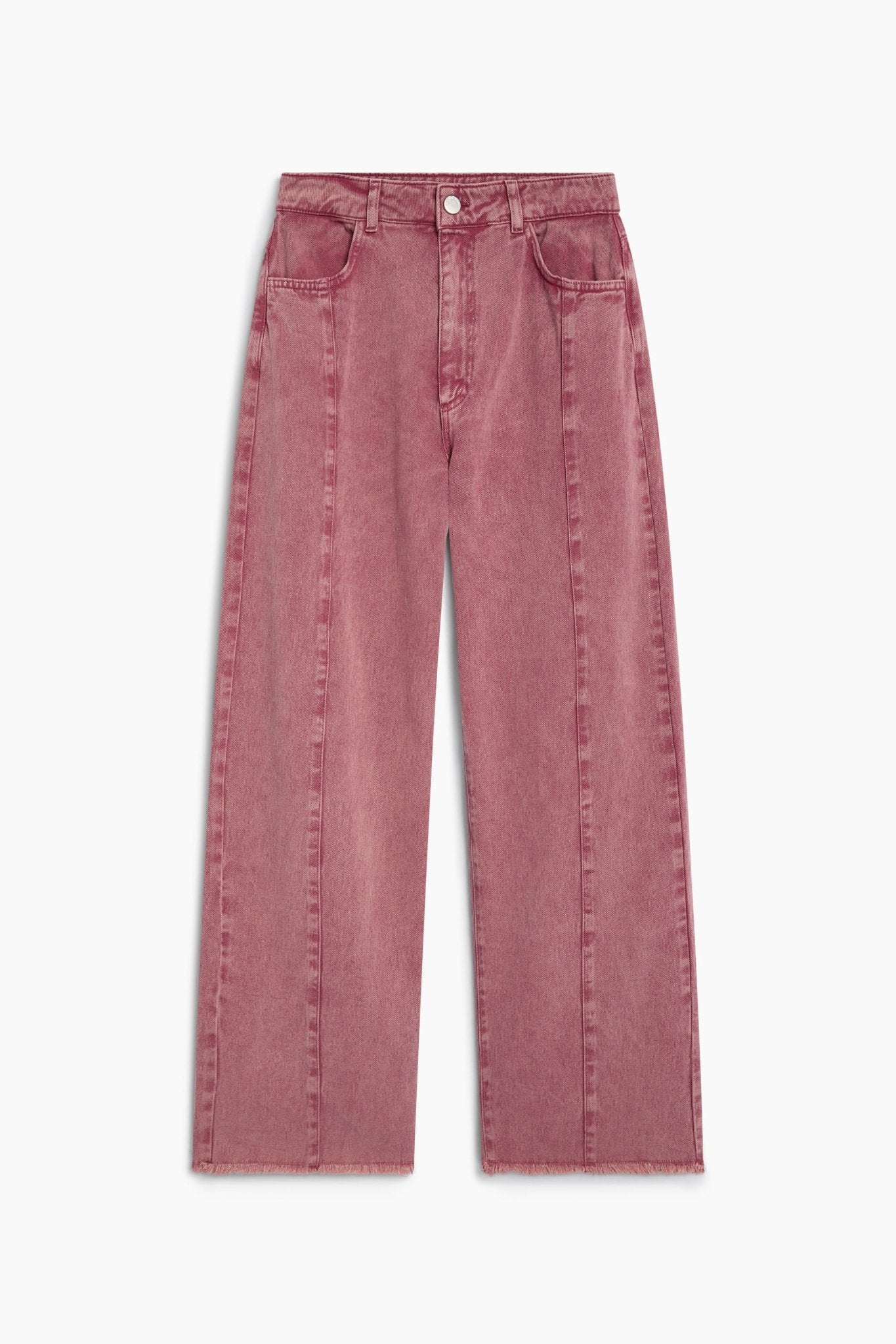 TNS Denim Woman Wide Leg Trouser Rumba Red