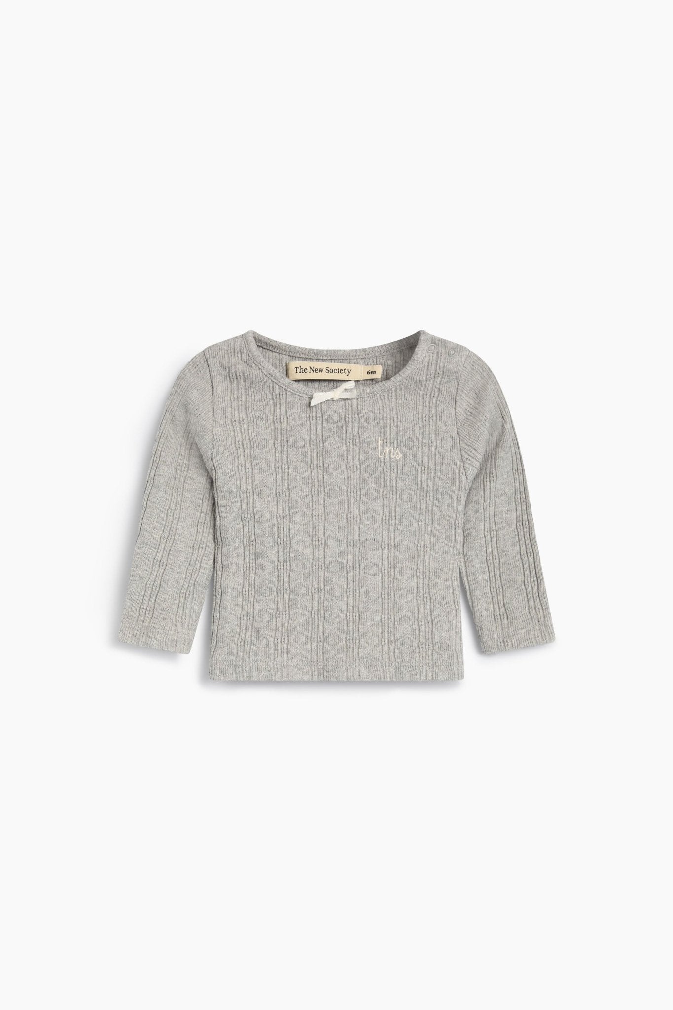 TNS Logo Baby Tee Mid Grey Melange