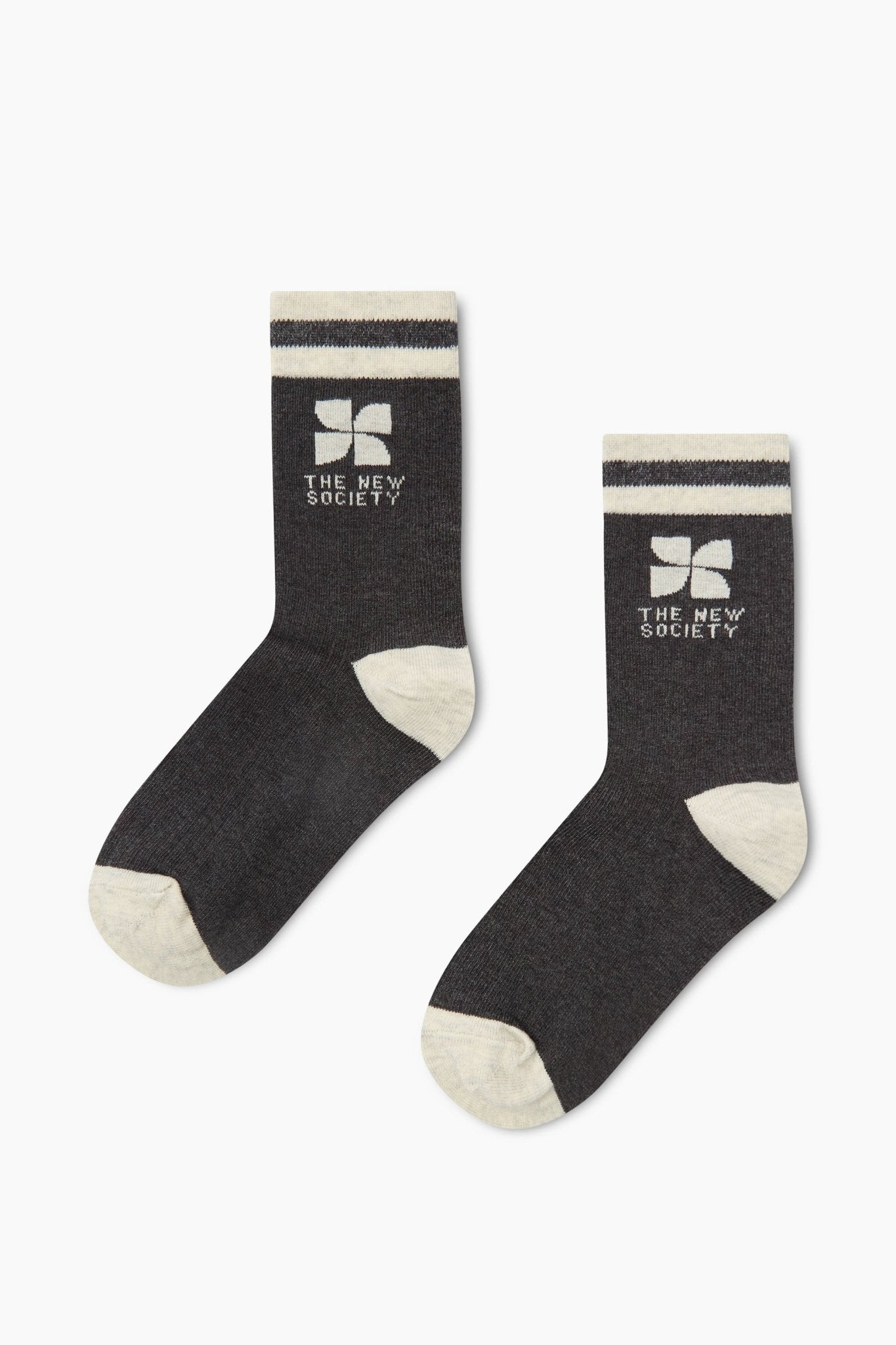 TNS Logo Socken Dunkelgrau Melange