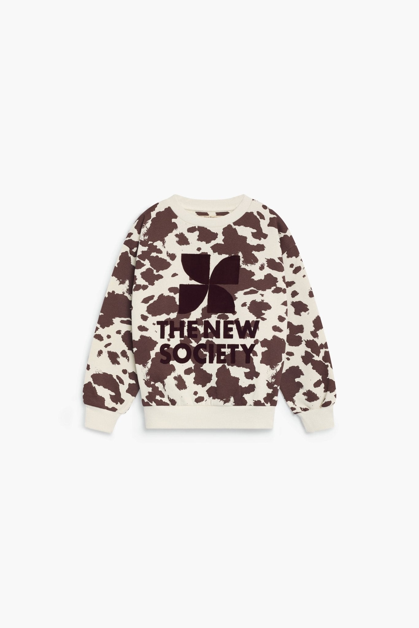 TNS-Logo-Sweatshirt mit Kuh-Print