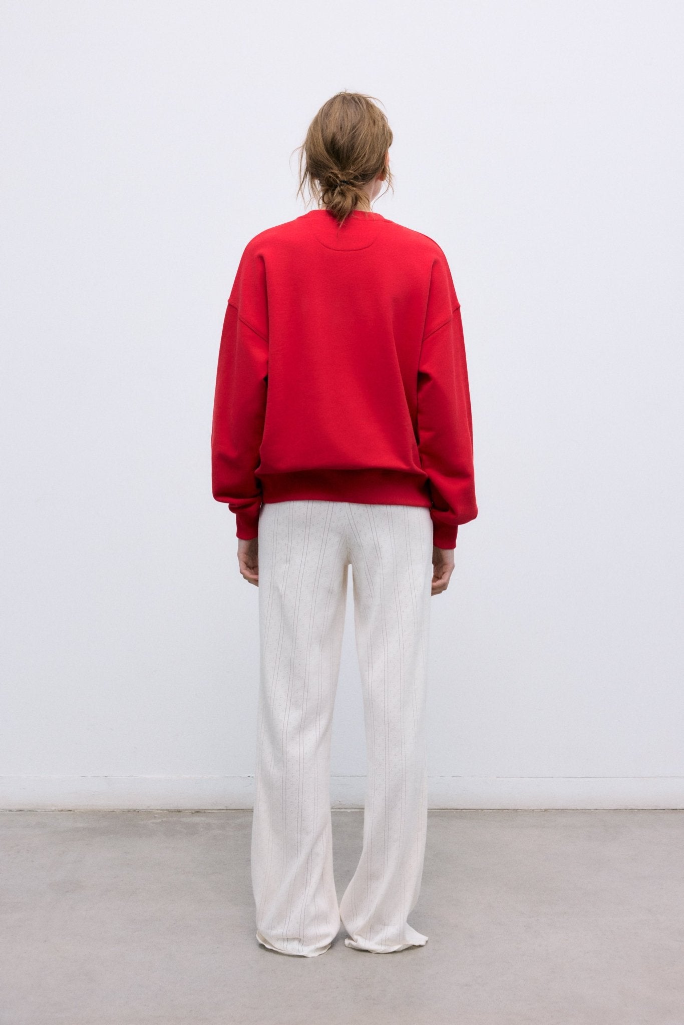 TNS Logo Woman Sweatshirt Tulip Red