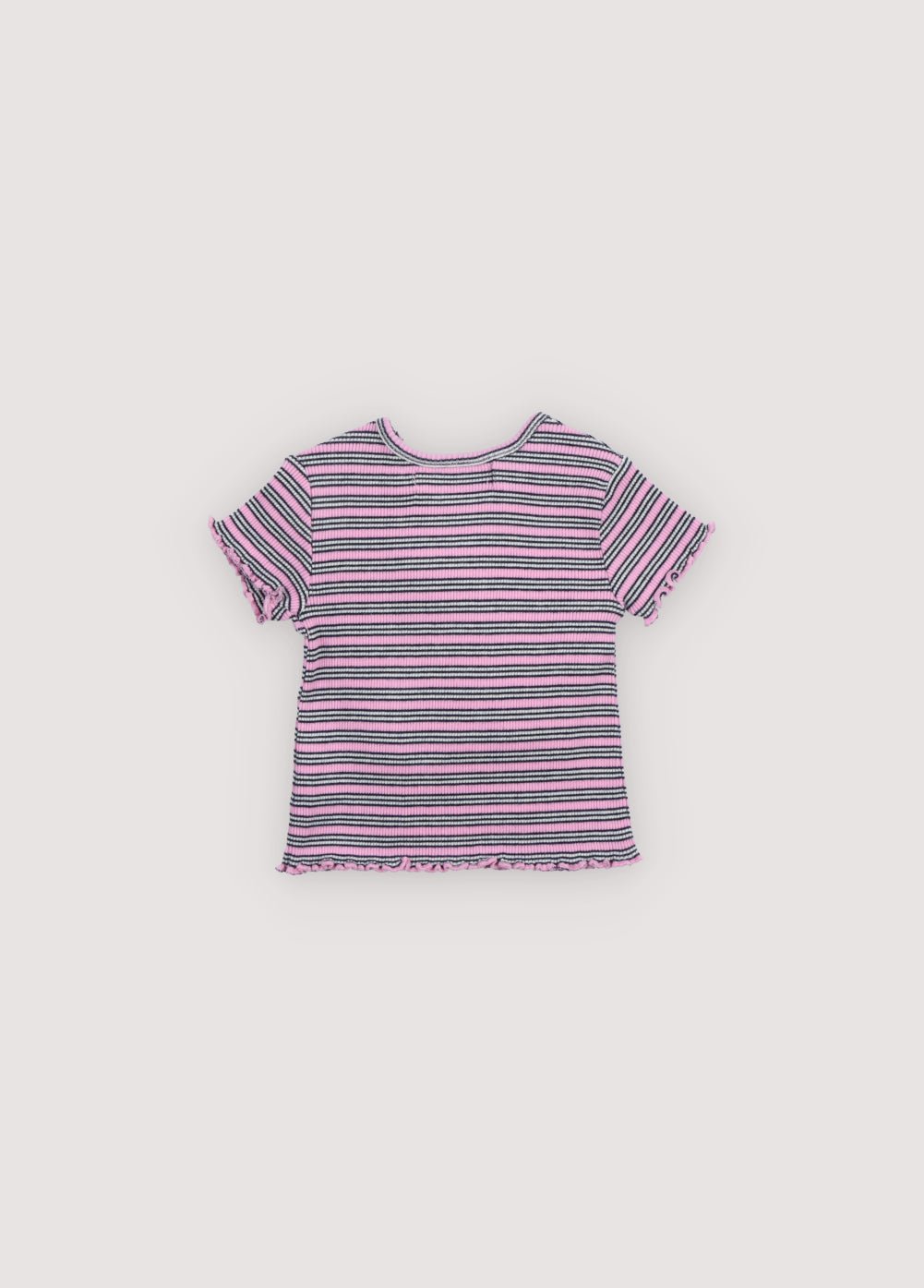 TNS Rib Baby Tee Pink Lavander Mini Stripes_Samplingtee