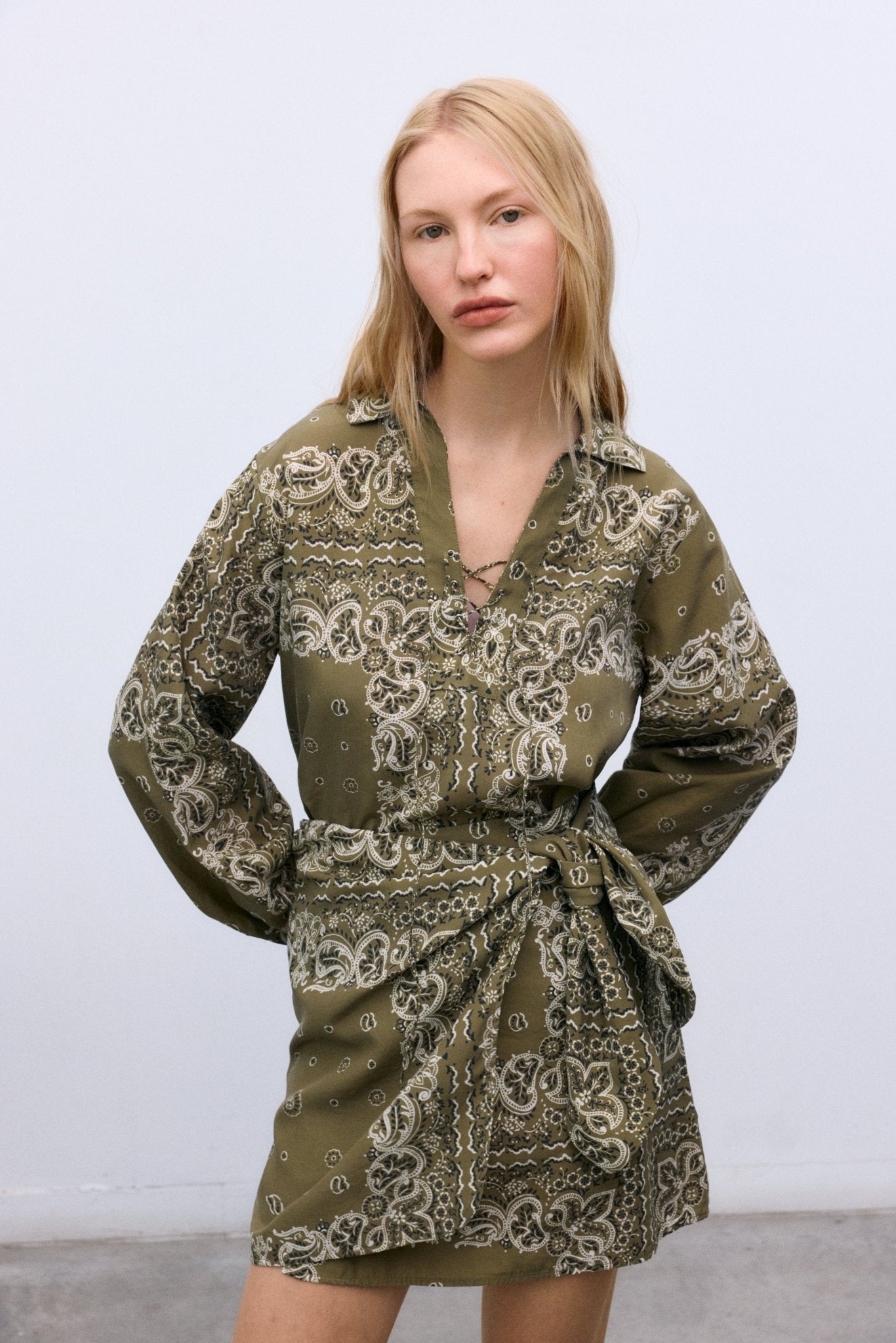 Waterlily Damenrock mit Bandana-Print