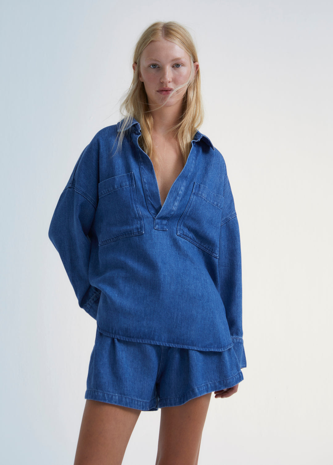 Woodland Denim Frau kurz blau