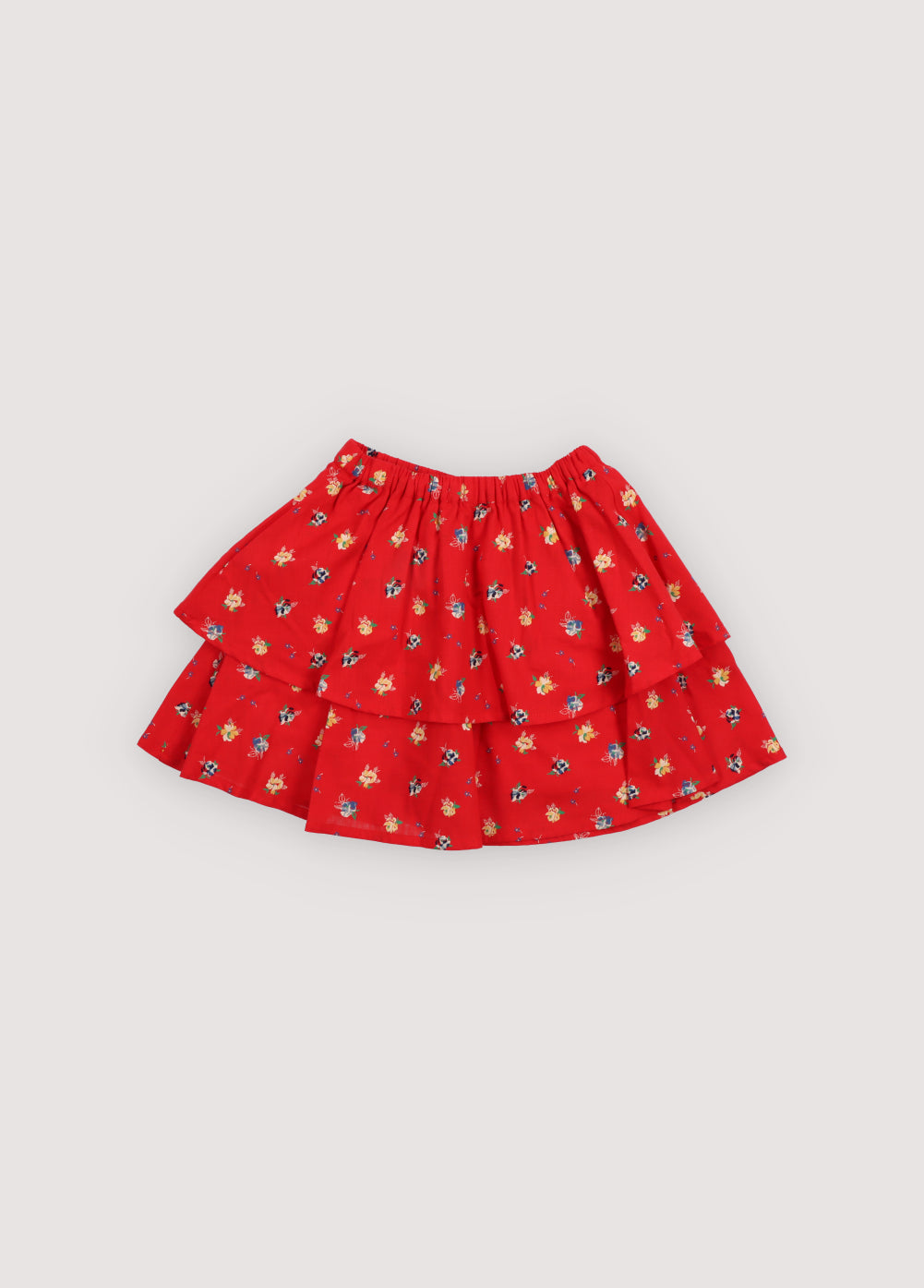  A pretty skirt crafted from 100% organic cotton with a vibrant multicolor floral print.