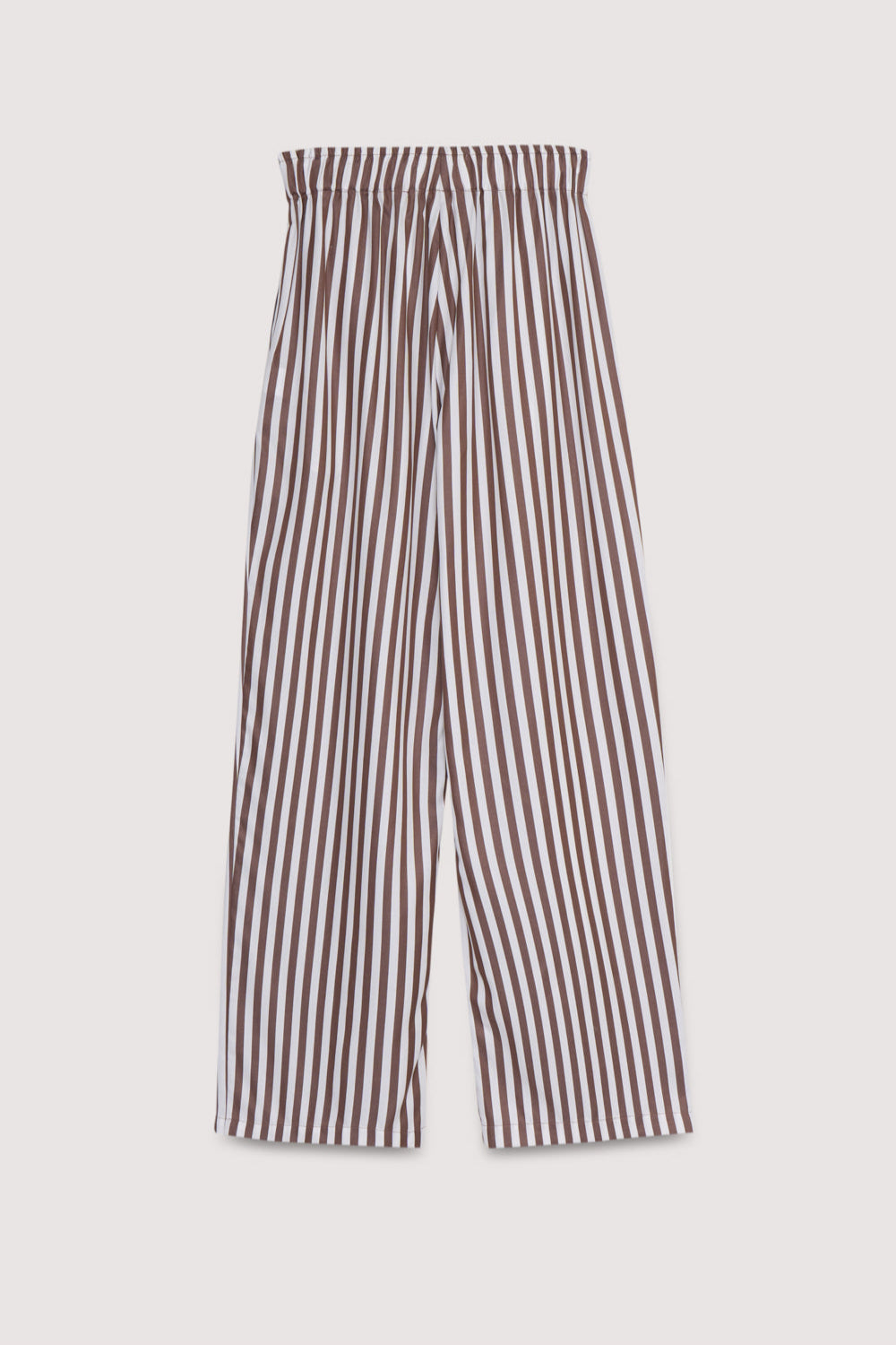 Wide-leg pants in 100% Tencel, designed in a soft Roast Stripes colorway with a distinctive bicolor stripe. The Ne Society Woman Collection AW25
