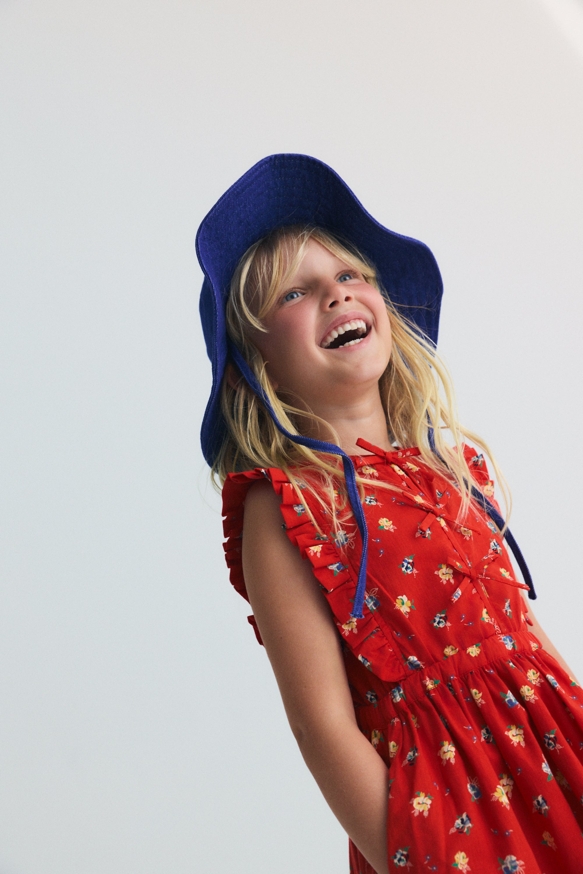 One of our signature dress styles, crafted in soft organic cotton with a lovely floral print.