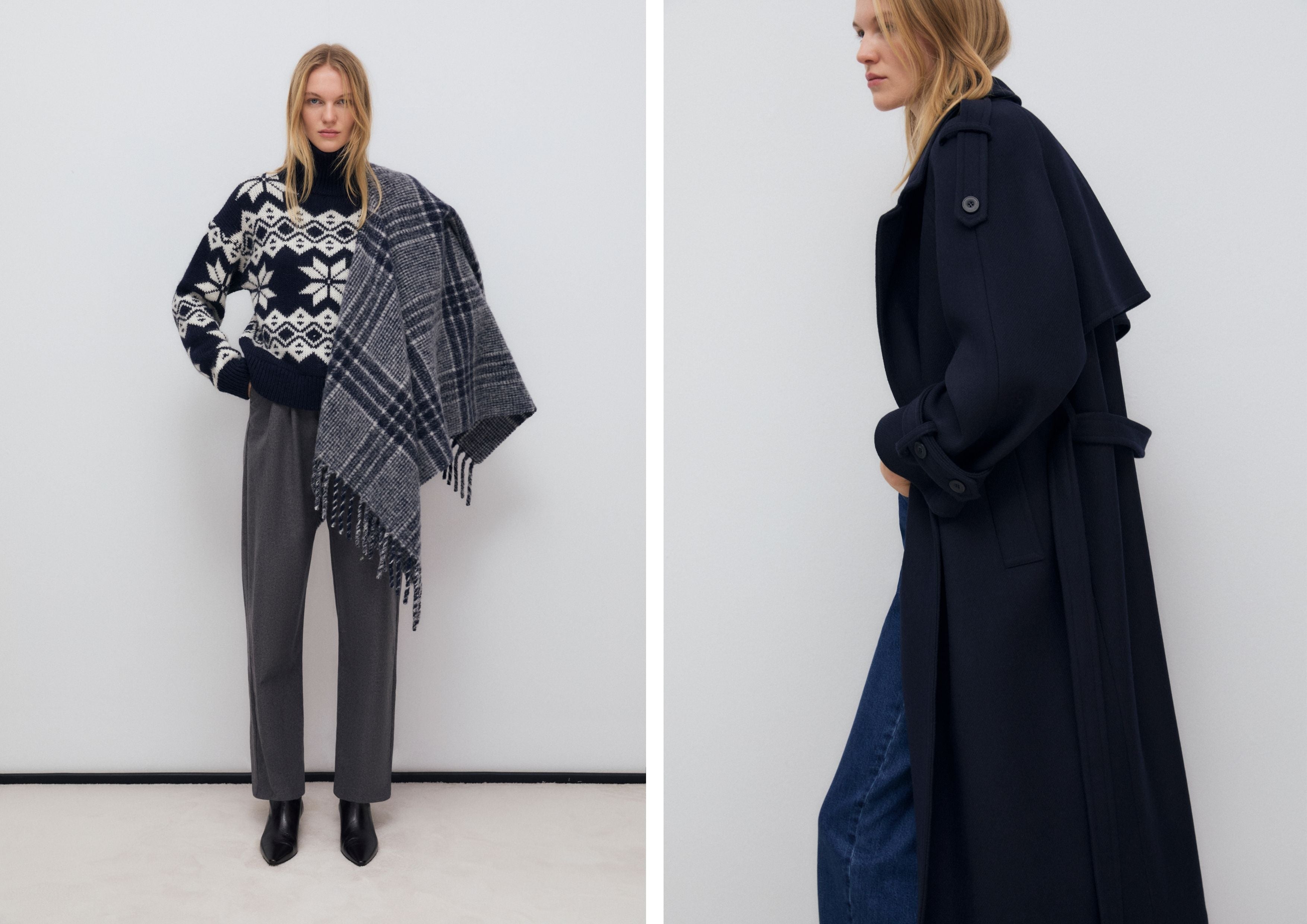 The New Society Woman AW25 Nowhere lookbook — timeless silhouettes in natural tones and refined textures.