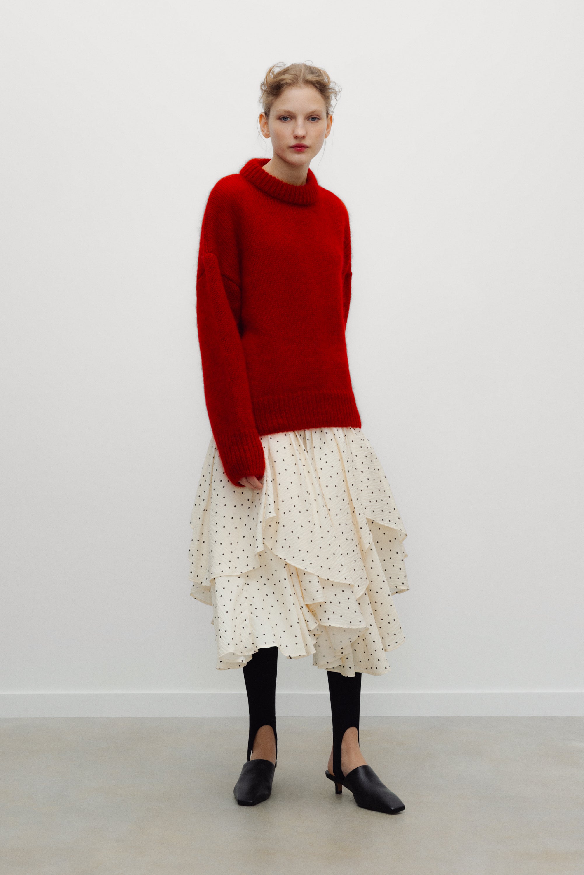 Gemütlicher Damenpullover in chinesischem Rot