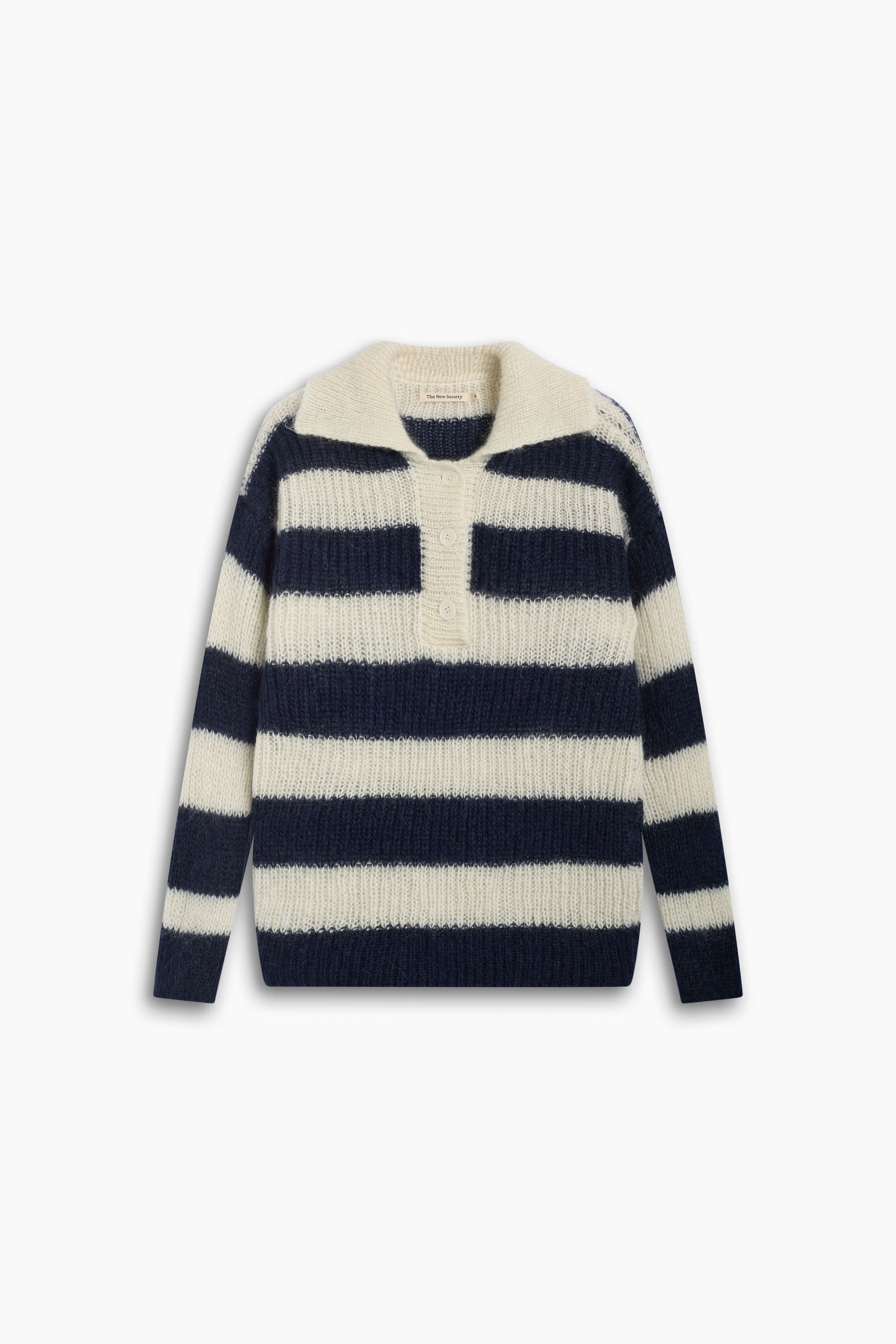 Ellie Woman Polo Black Iris Stripe