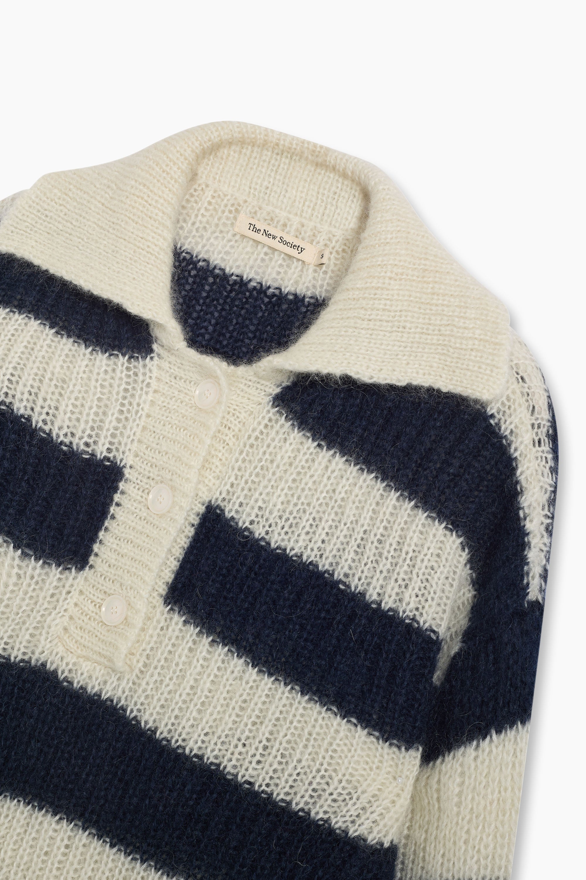 Ellie Woman Polo Black Iris Stripe