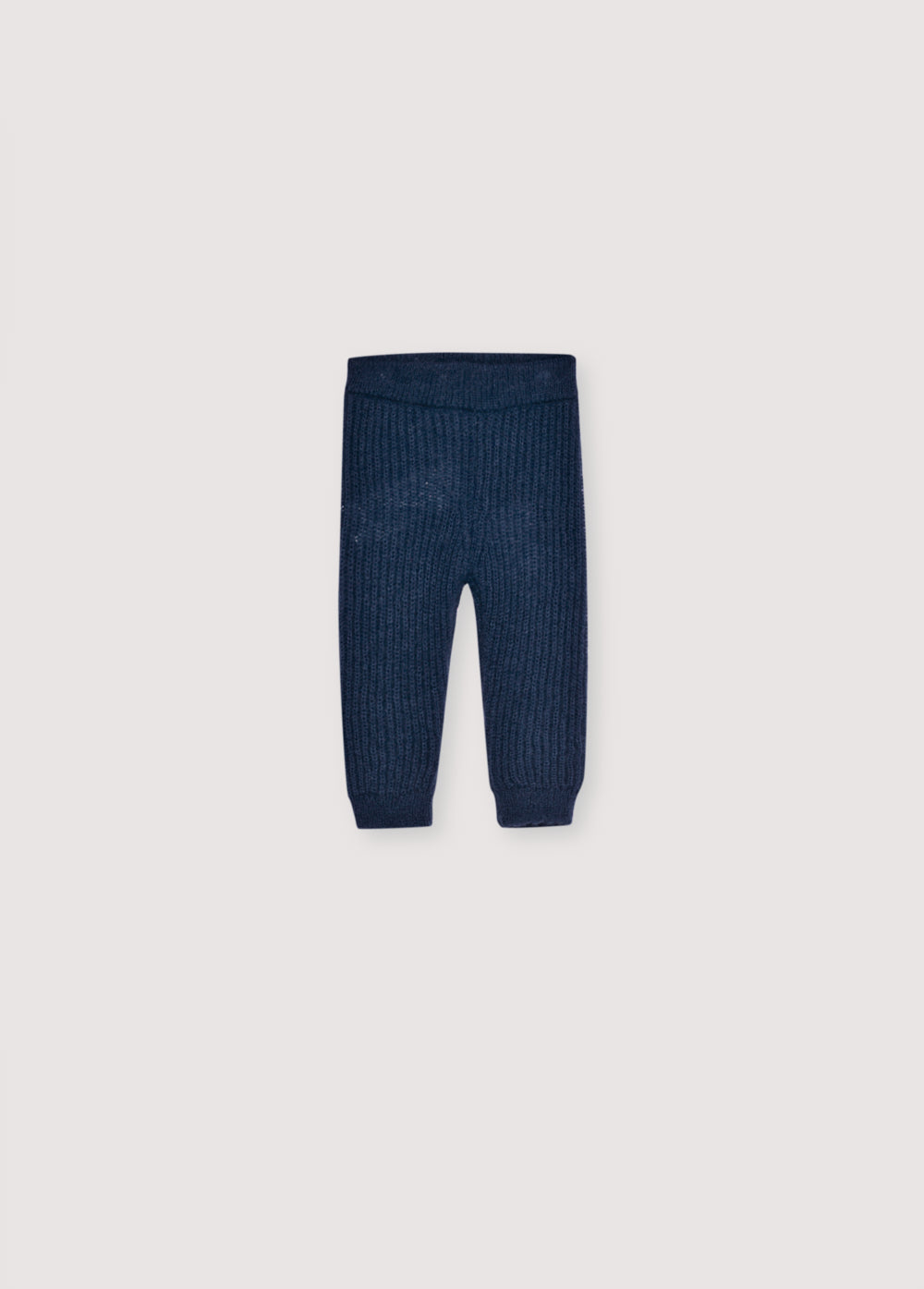 Fine rib knit mohair leggings with an adjustable waistband and cord. It pairs perfectly with the matching cardigan to create a complete look.