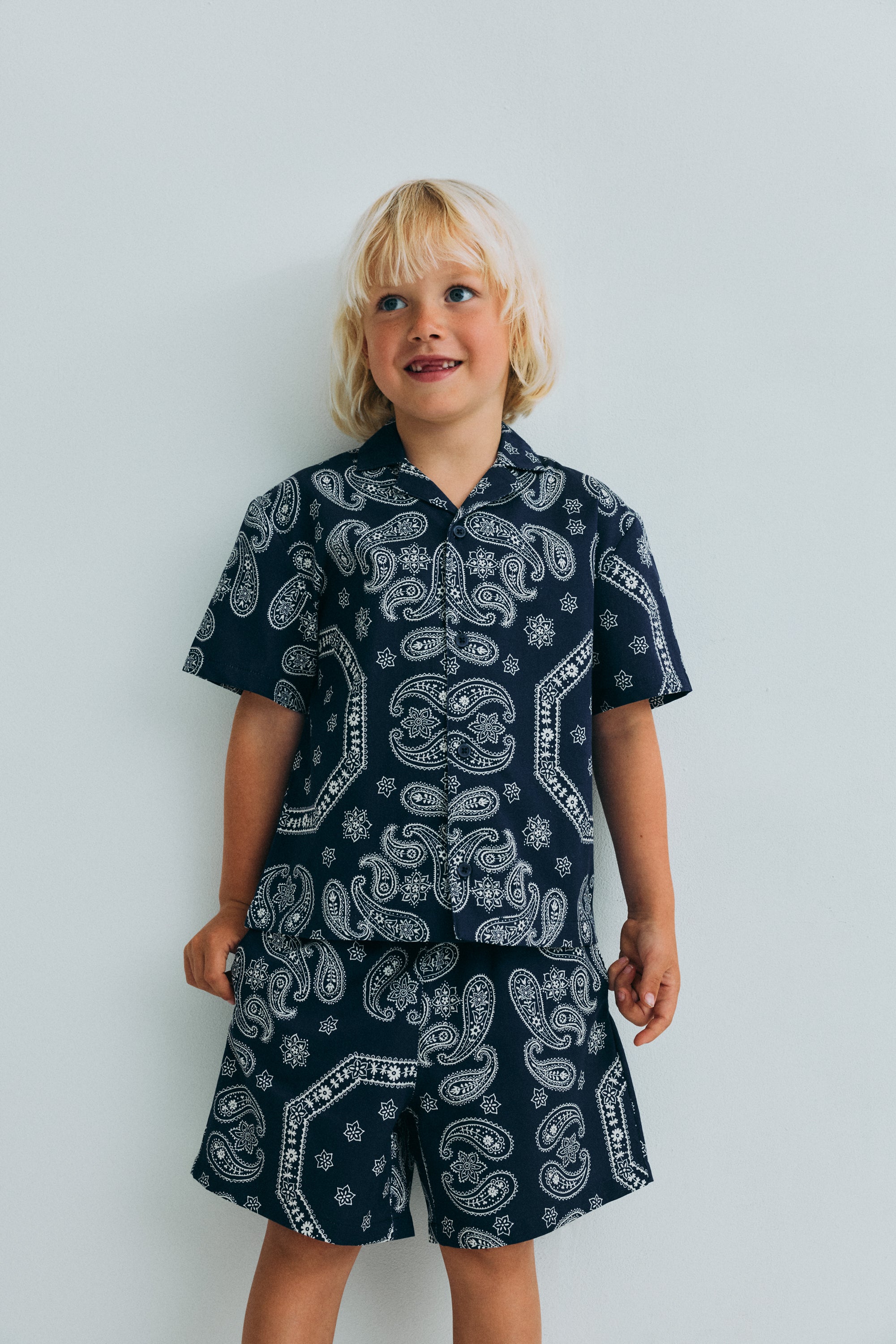 Aster Shirt Kids Bandana Print