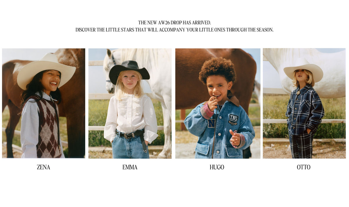 The campaign features a group of children naturally interacting, playing, laughing, and exploring together. Their genuine expressions and carefree spirit reflect the joy of childhood while showcasing the Campalà AW26 collection through authentic everyday moments.
