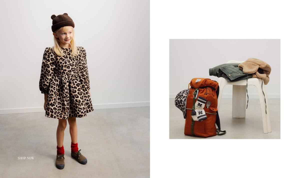 The Moosie Dress is crafted from a leopard jacquard fabric that brings rich texture and character to one of The New Society's signature silhouettes