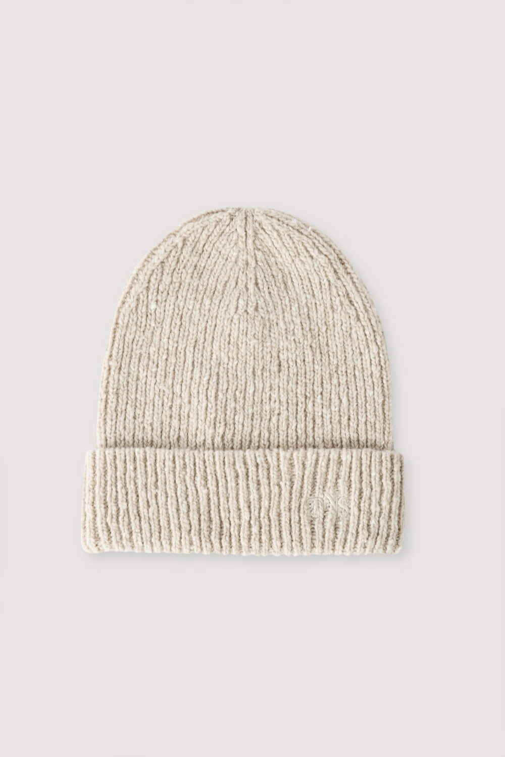 Rib knit wool beanie, perfect for pairing with the matching sweater.
