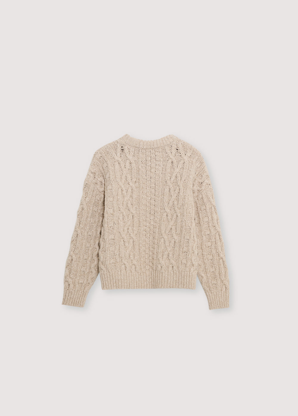 One of our classic knit patterns, this time crafted in recycled wool quality with a new textured knit design.