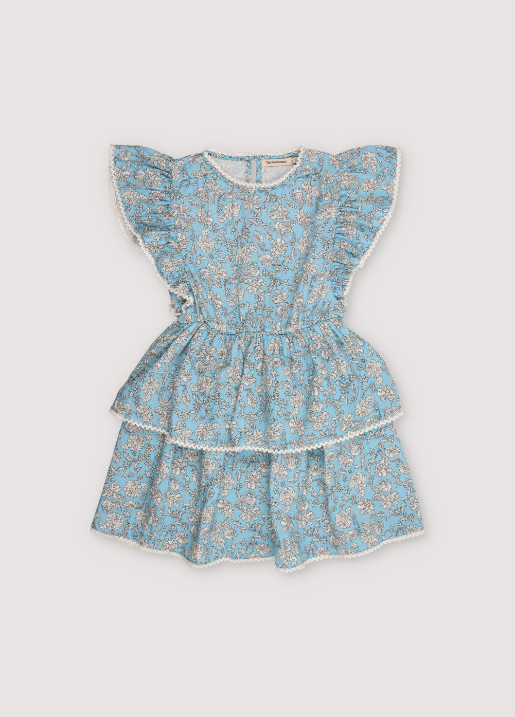 Melina Special Dress Peony Powder Blue Print_Sampling