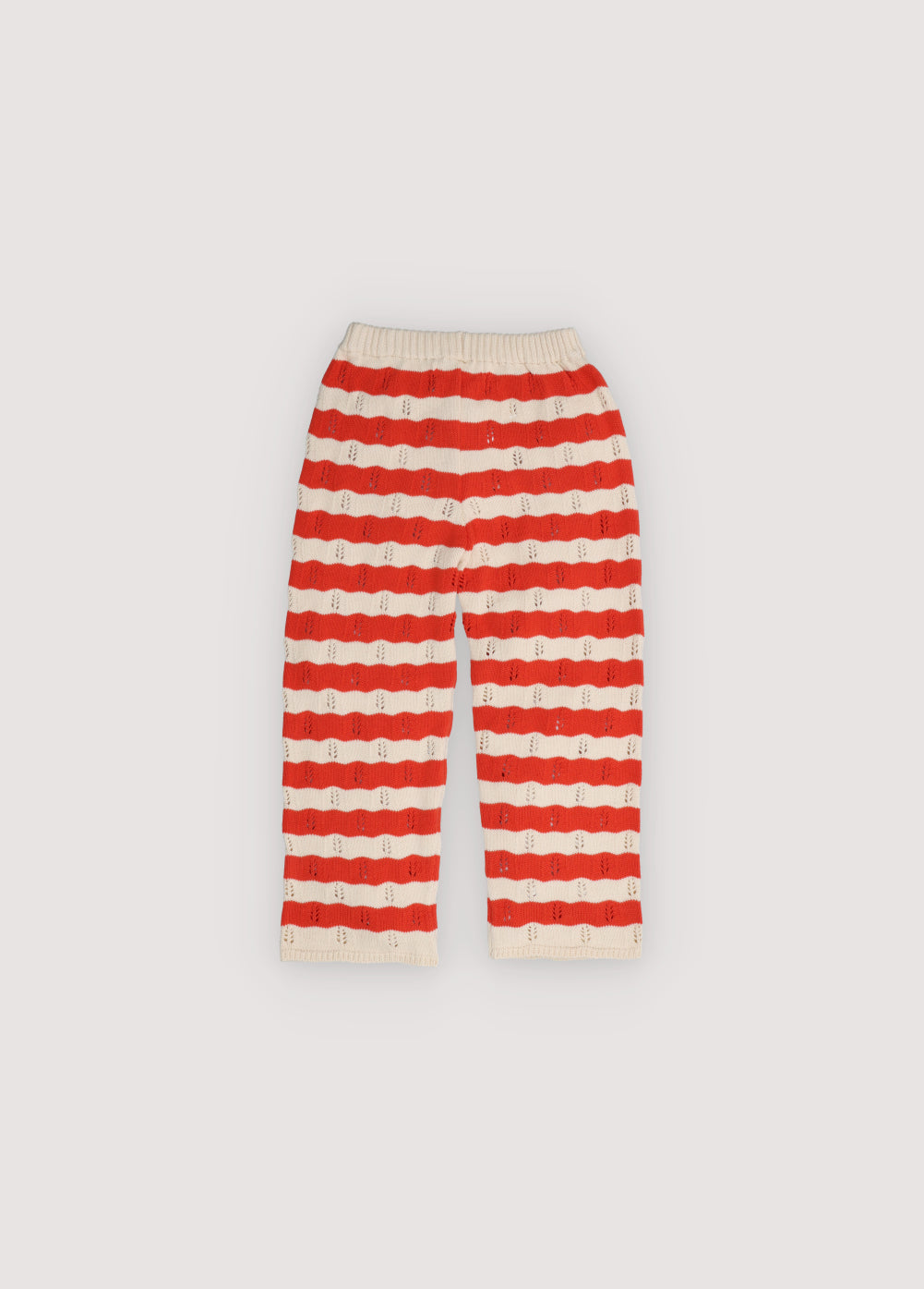 Bicolor striped knit pant with ribbed elastic waistband. It's a perfect garment to create a fun look with the matching jumper. Spring Summer Collection. The New Society. 