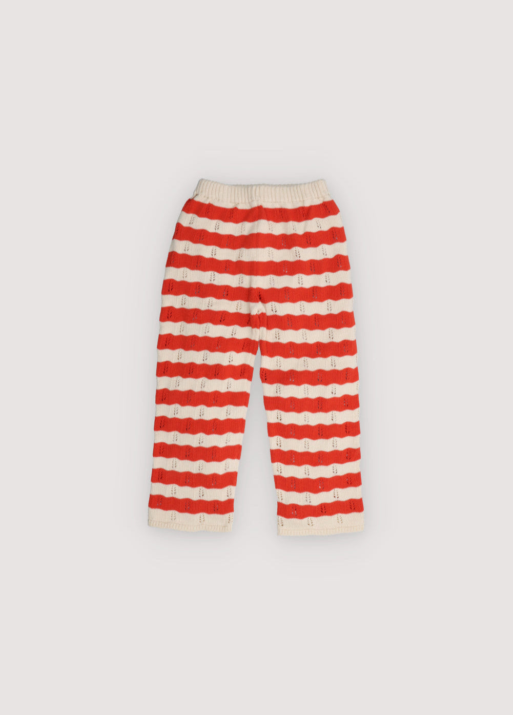 Bicolor striped knit pant with ribbed elastic waistband. It's a perfect garment to create a fun look with the matching jumper. Spring Summer Collection. The New Society. 