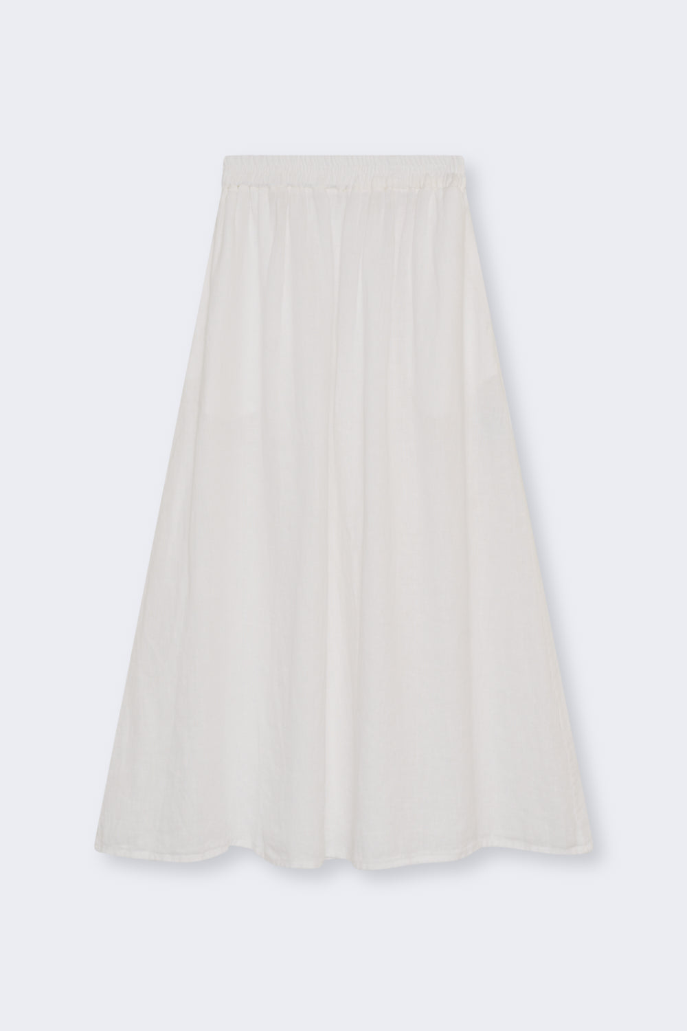 100% linen midi skirt with an elastic waistband and plenty of volume. A perfect piece for summer.