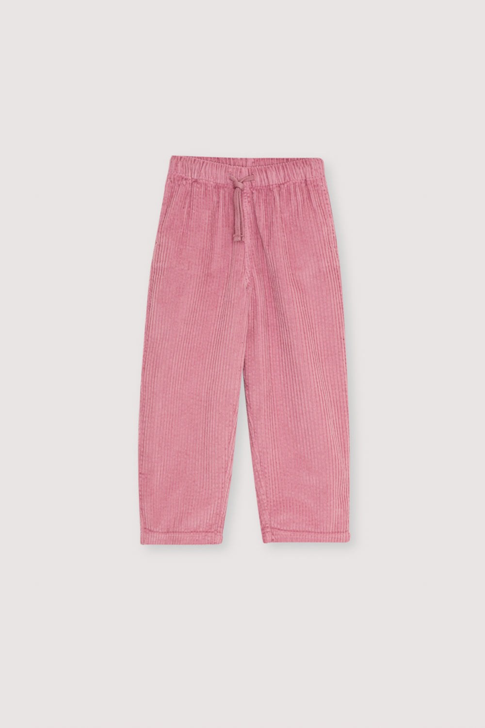 Classic straight-fit corduroy pants in a soft Dream Blush tone, designed for comfort and ease of movement.
