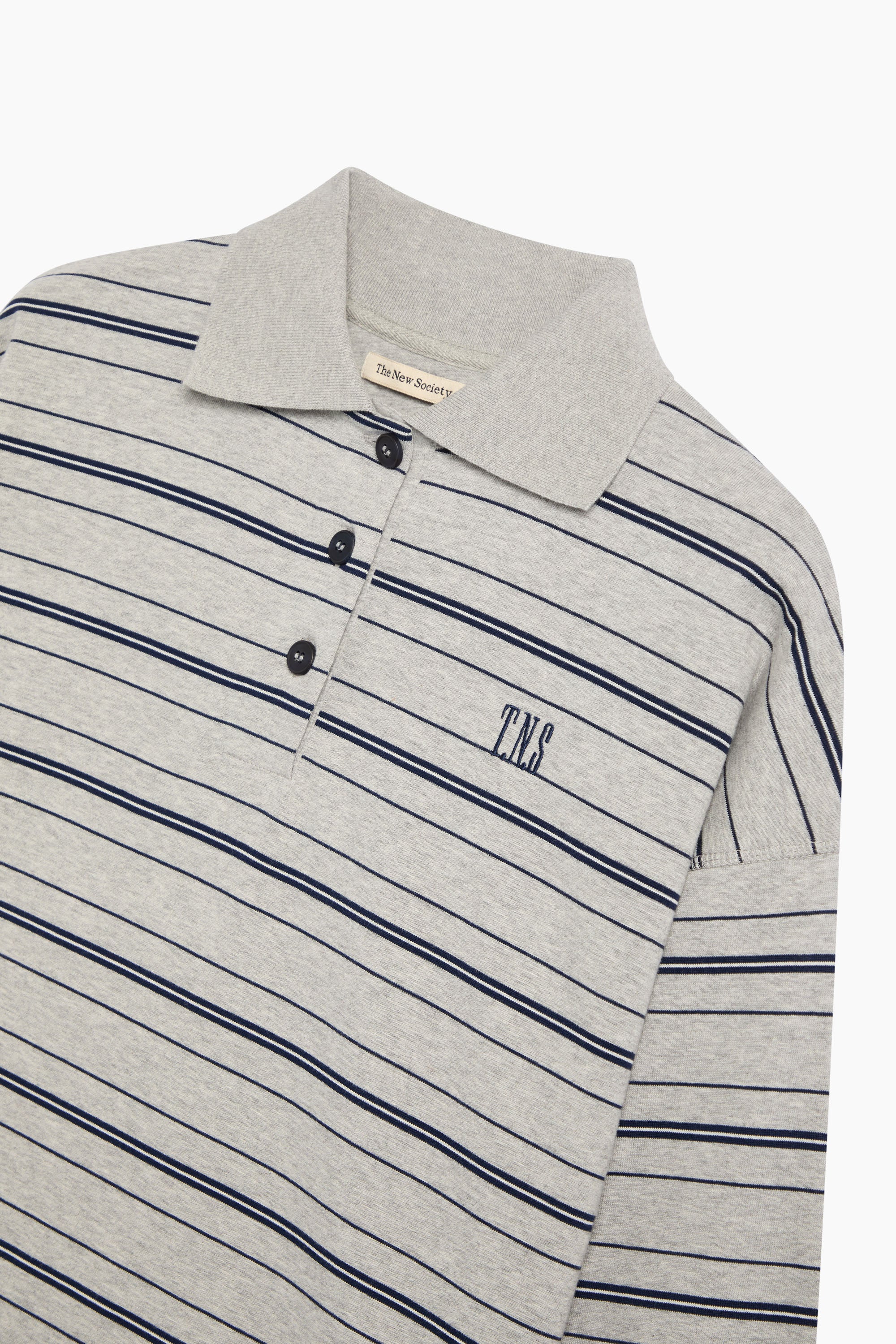 Ona Woman Polo Black Iris Stripe