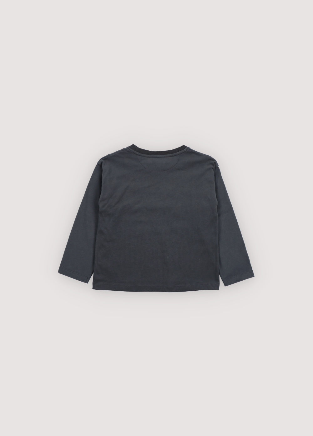 Long-sleeve t-shirt with a contrasting print on the front  and brushed inside and outside.