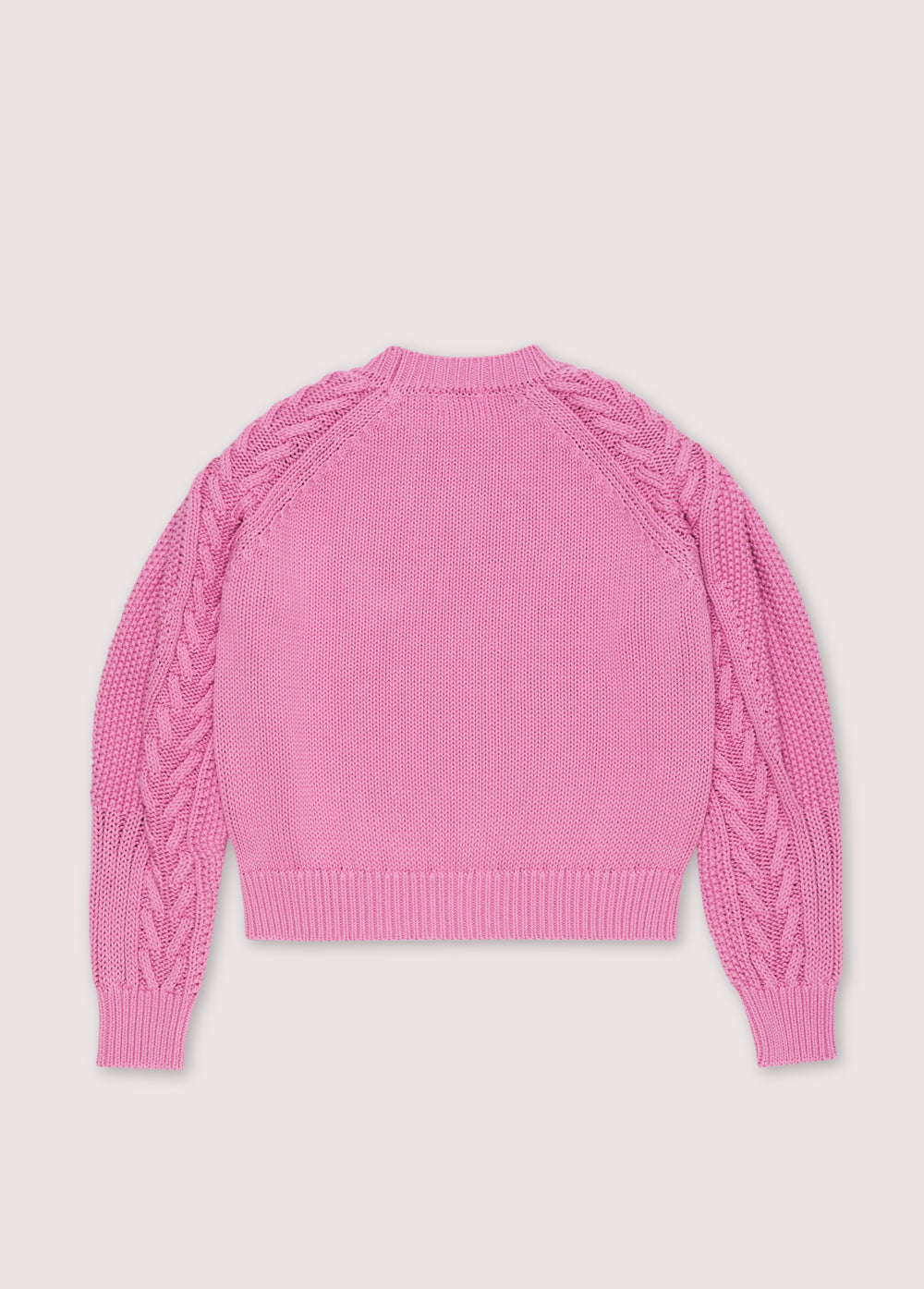 Russel Woman Cable Sleeve Jumper Iris Lilac_Sampling