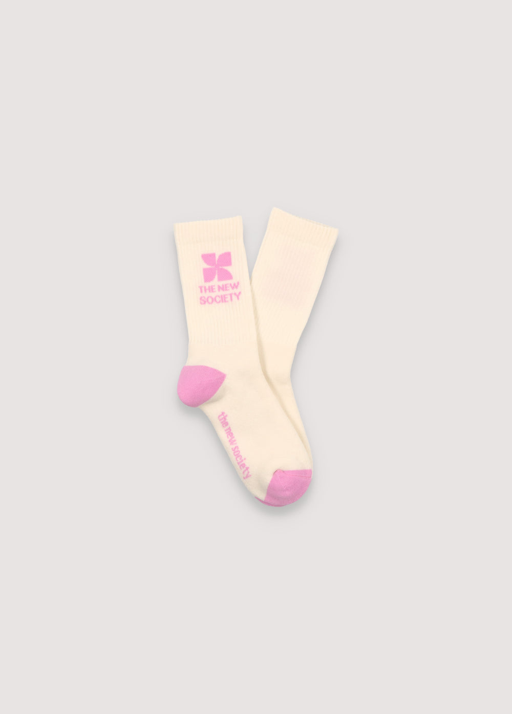 Socks Logo Natural & Iris Lilac