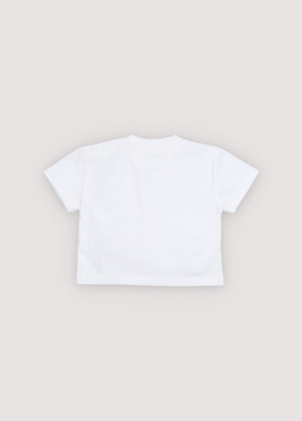 Soft cotton jersey T-shirt featuring a contrasting SmileyWorld® print on the front and a shoulder opening with snaps for easy dressing and a playful touch.