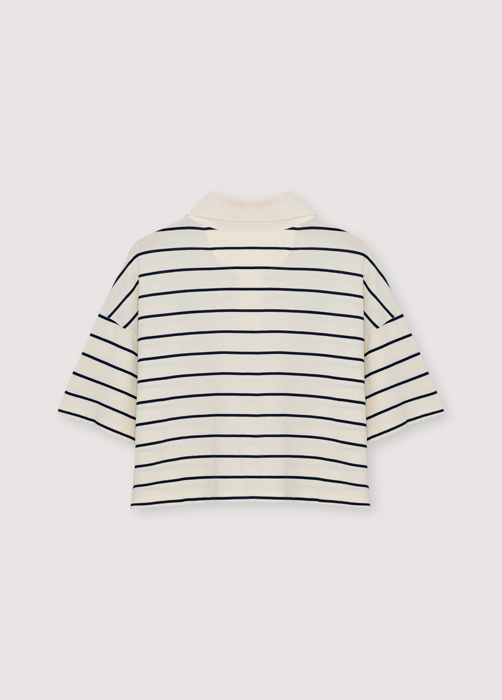 Acacia Woman Polo Ecru Stripes