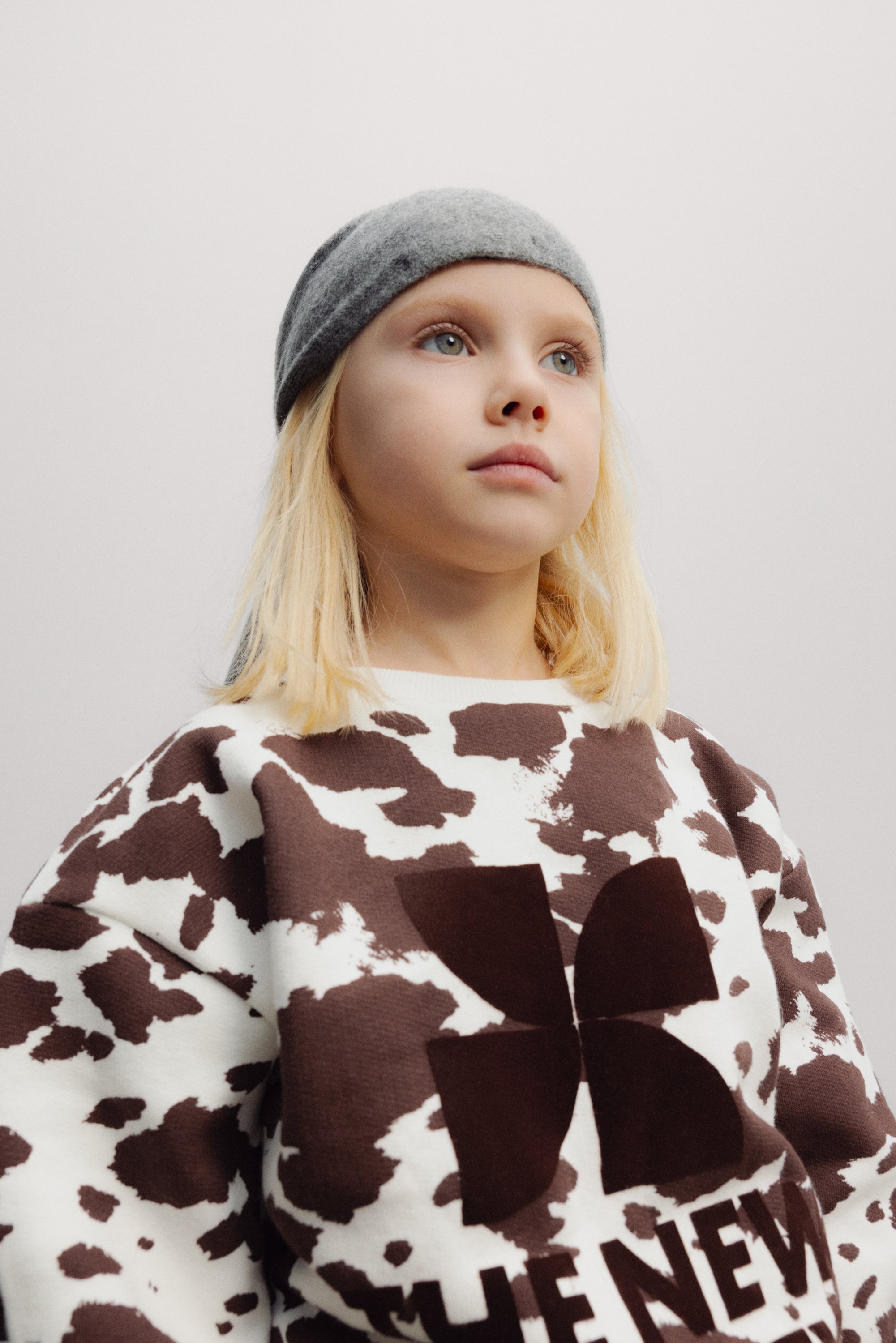 TNS Logo Sweatshirt Cow Print