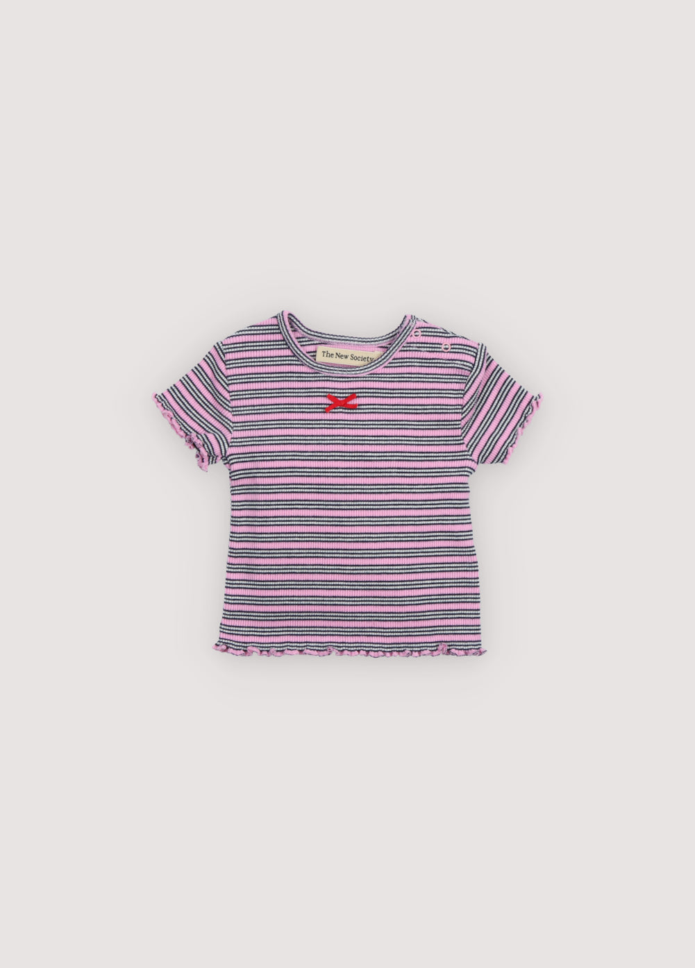 TNS Rib Baby Tee Pink Lavander Mini Stripes_Sampling