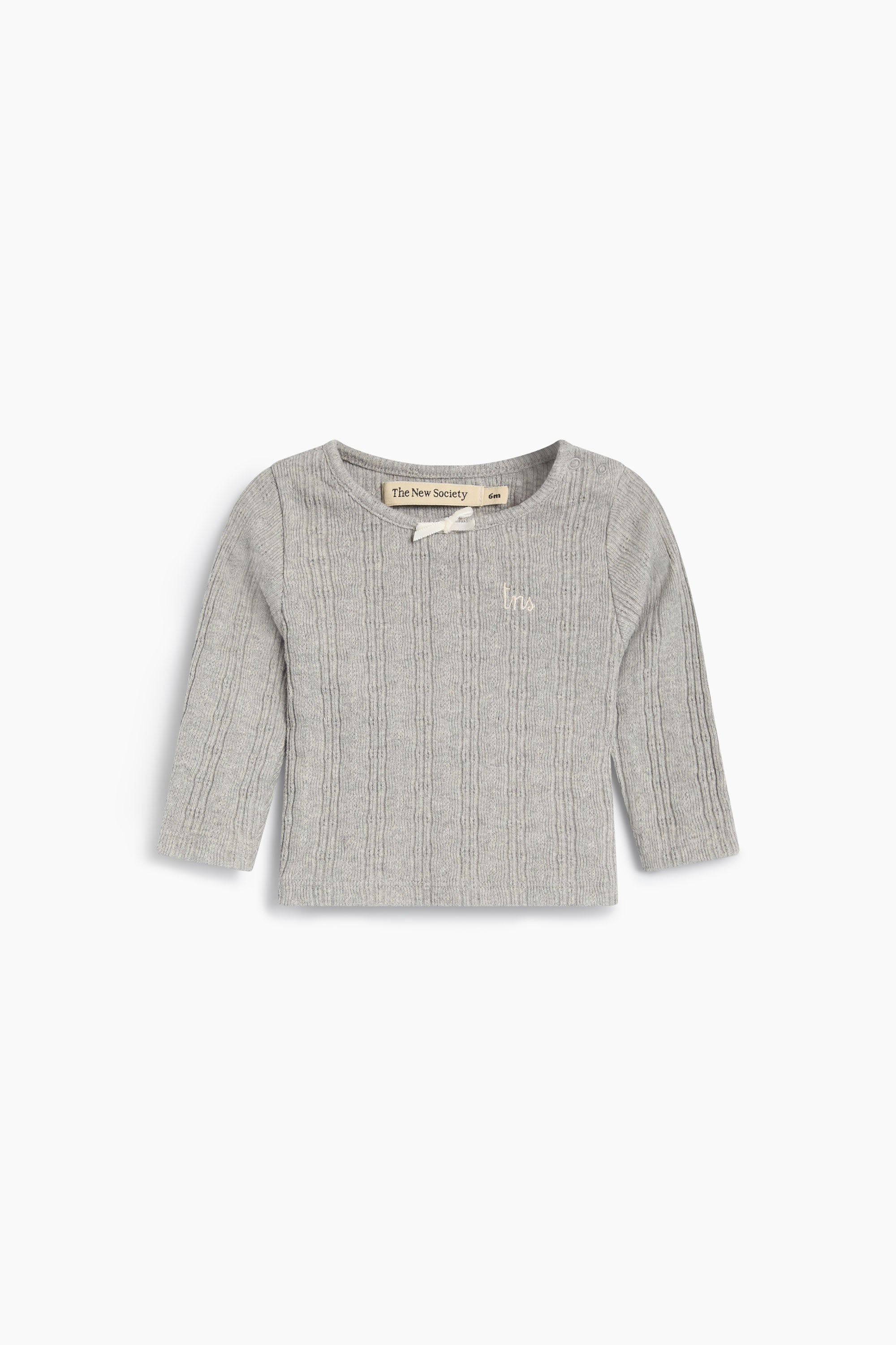 TNS Logo Baby Tee Mid Grey Melange