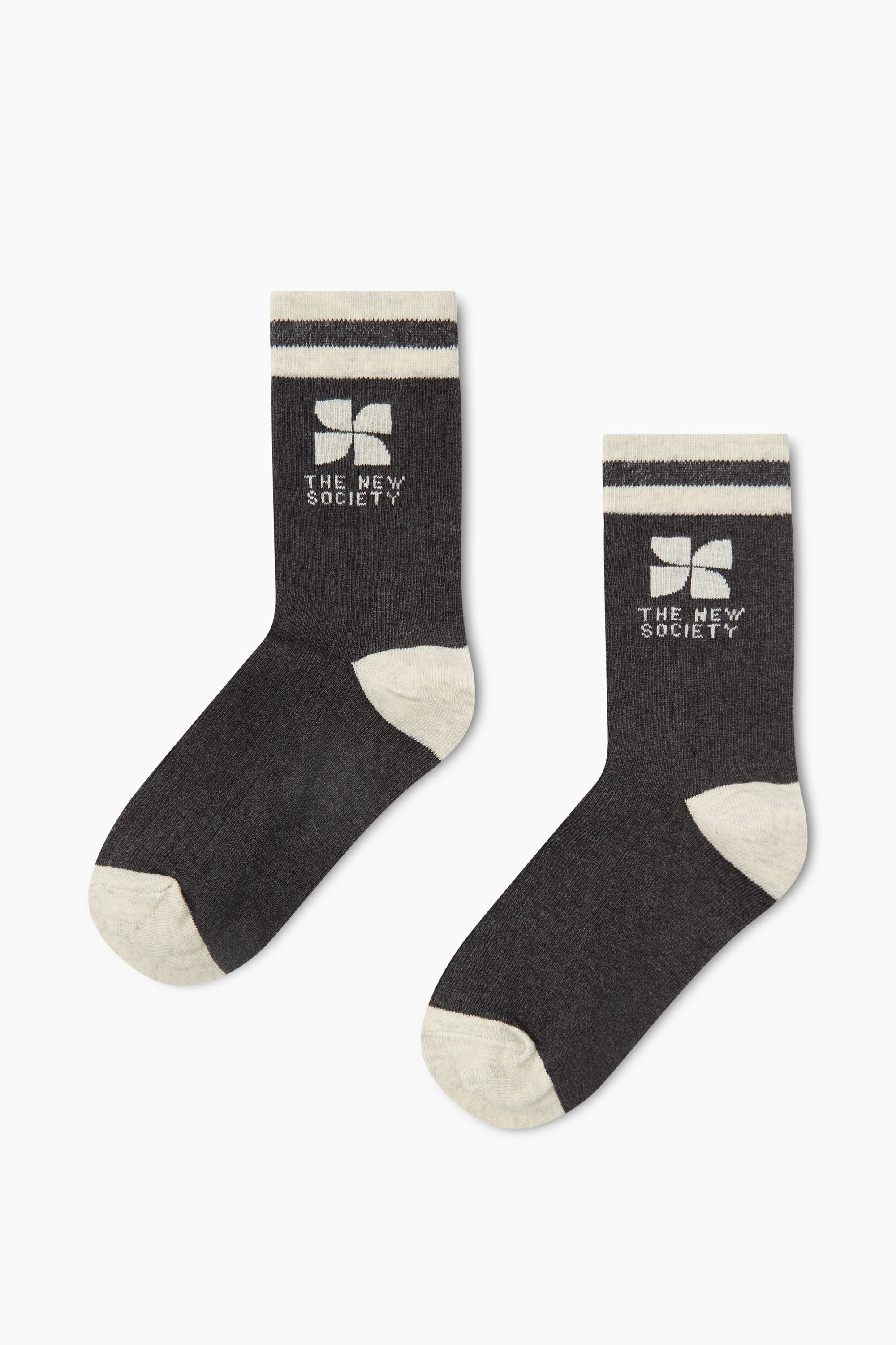 TNS Logo Socks Dark Grey Melange