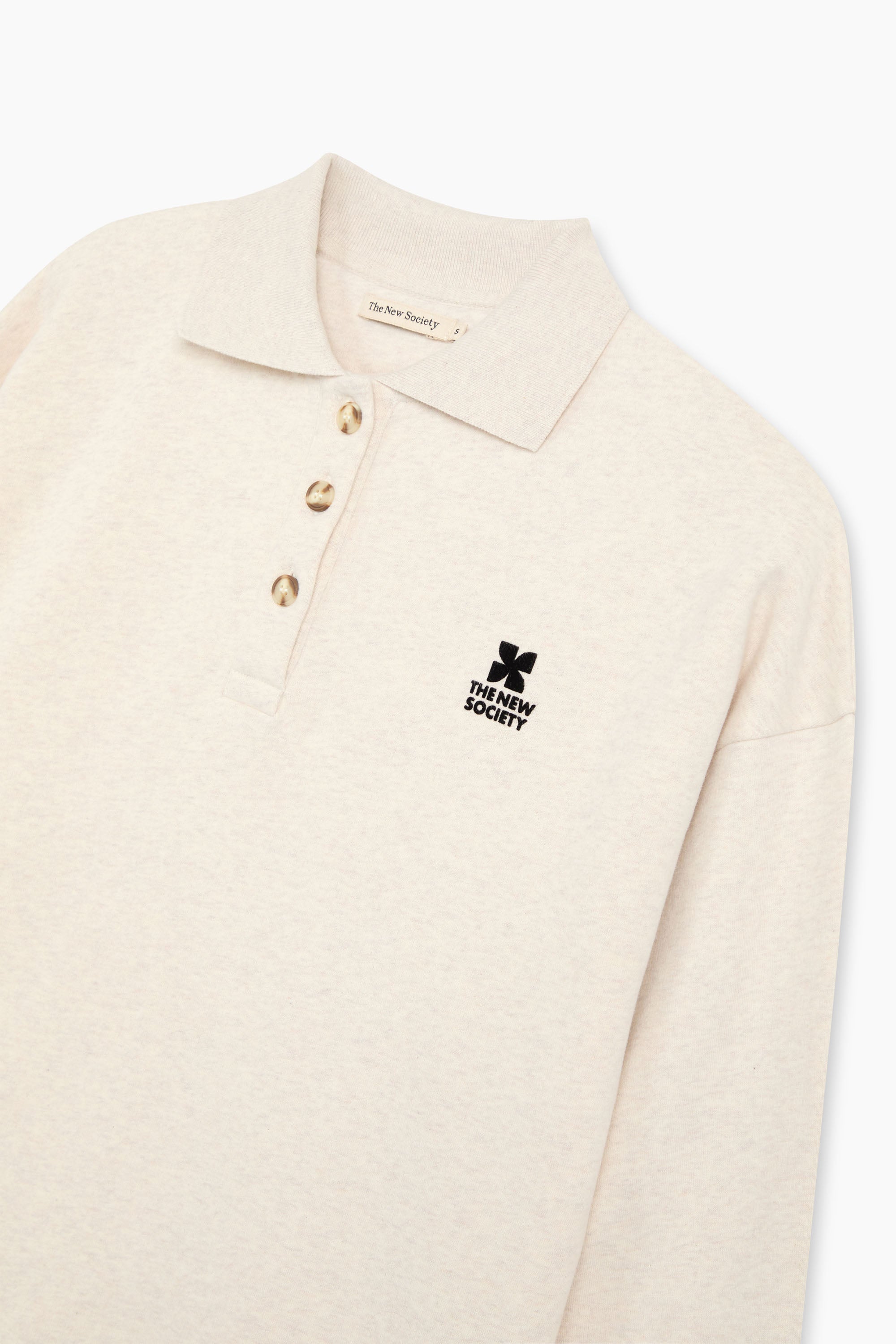 TNS Logo Woman Polo Whisper White Melange