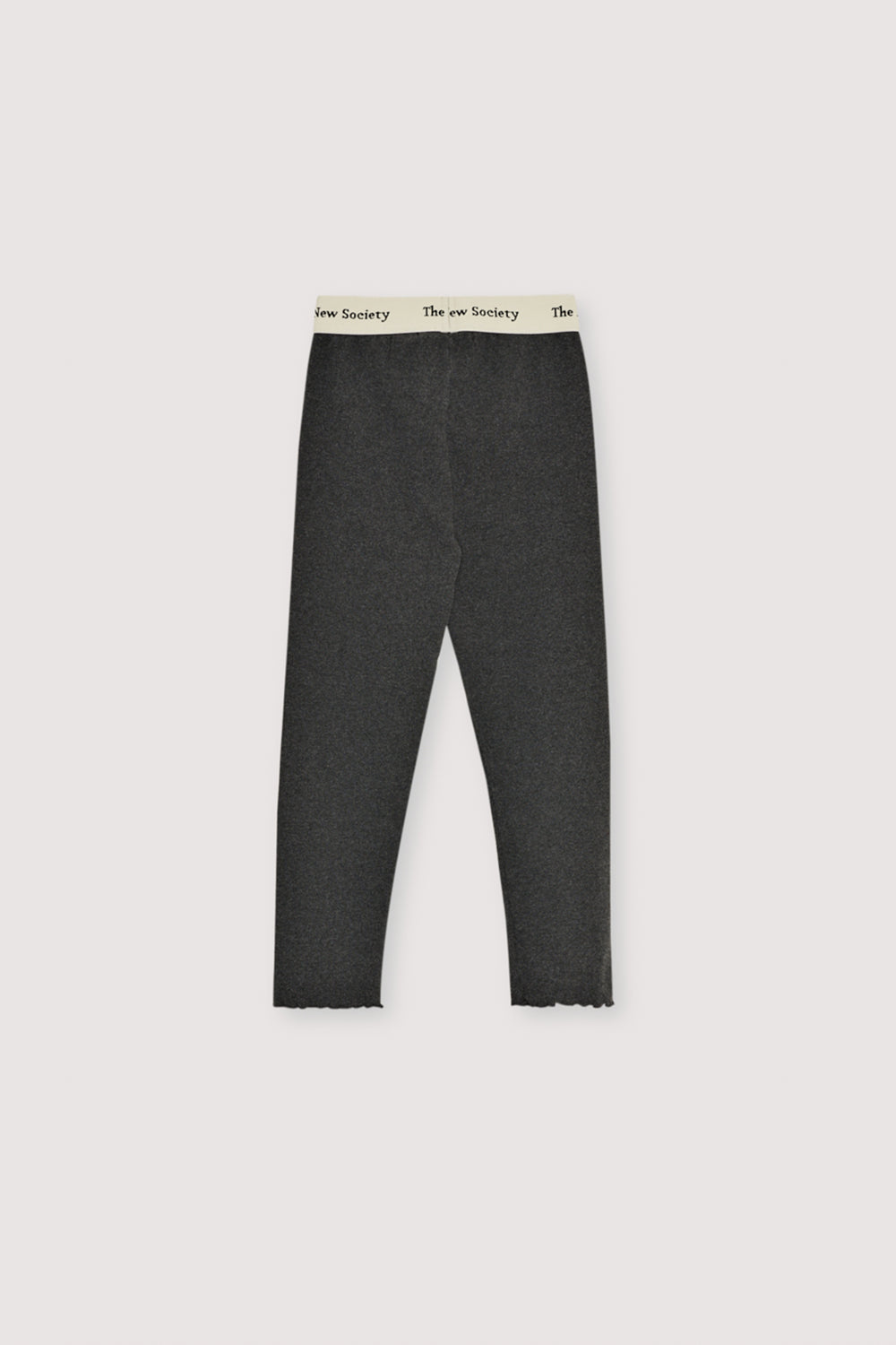 These classic ribbed leggings in Galactic Grey Melange feature a comfortable elastic waistband with a subtle logo detail