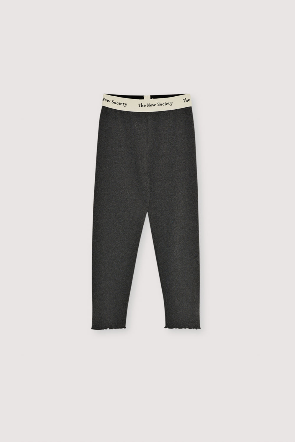 These classic ribbed leggings in Galactic Grey Melange feature a comfortable elastic waistband with a subtle logo detail