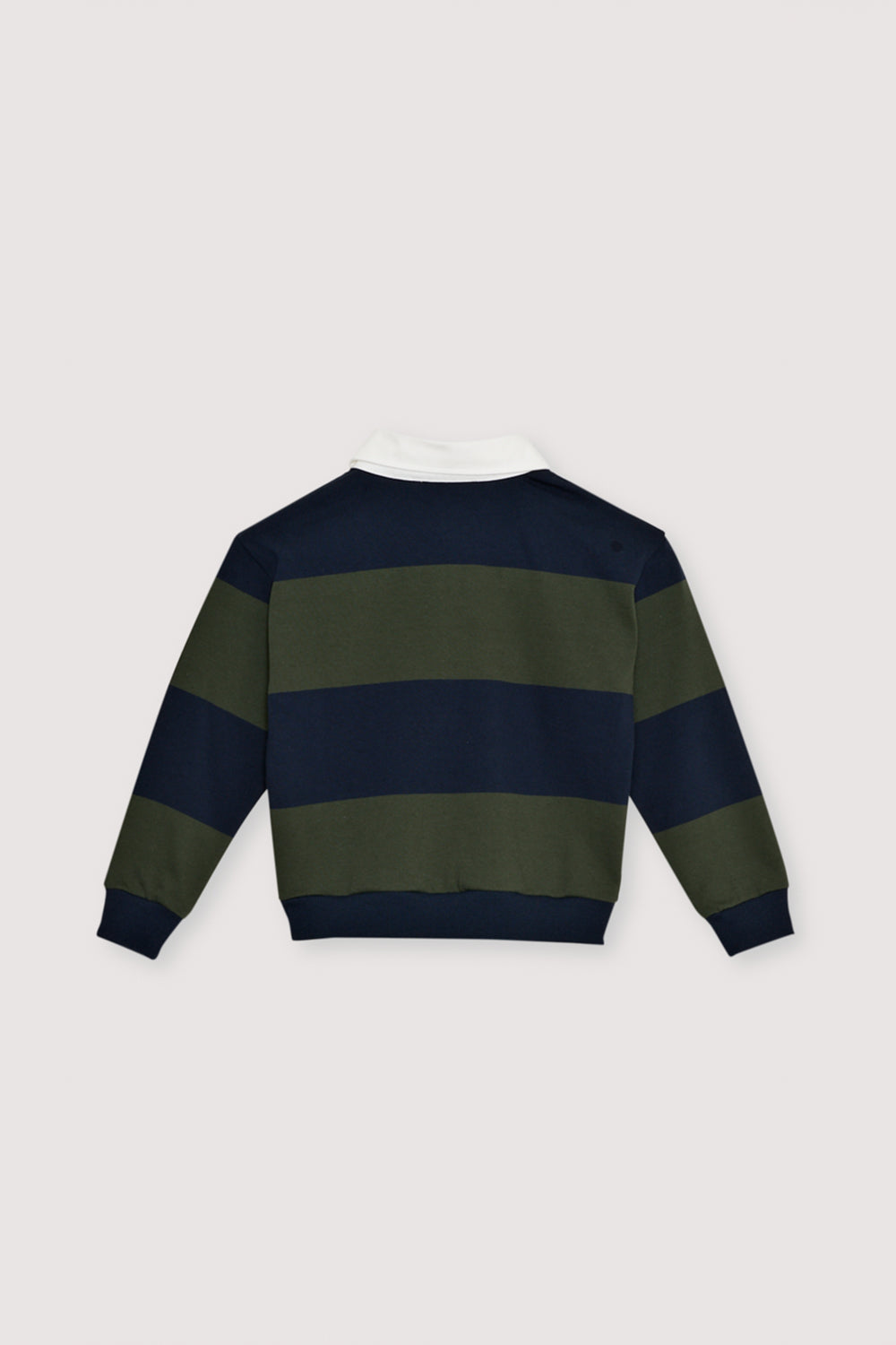 Bicolor striped polo thick jersey with a contrasting collar in twill fabric. It features a TNS terry patch on the chest.