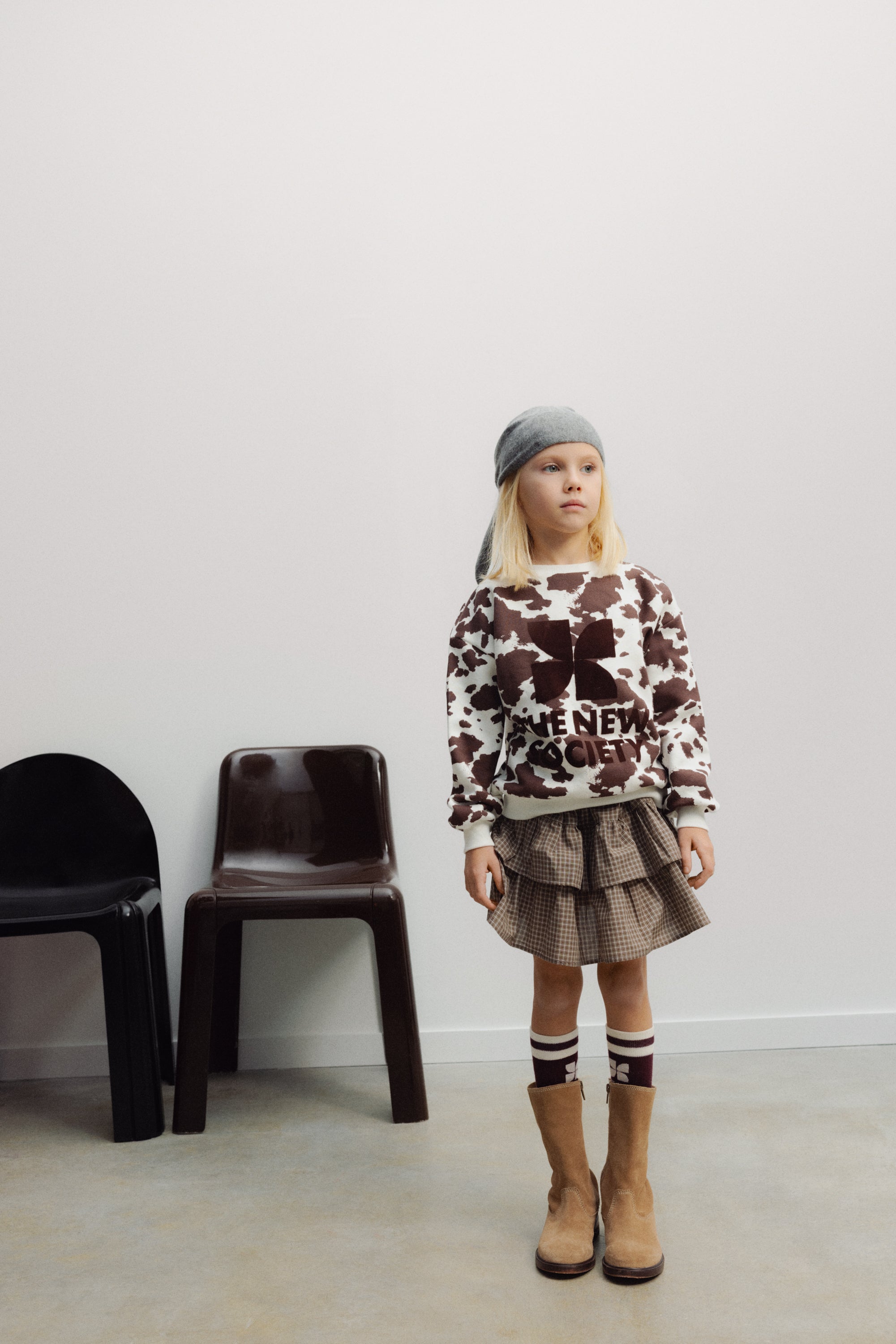 TNS Logo Sweatshirt Cow Print