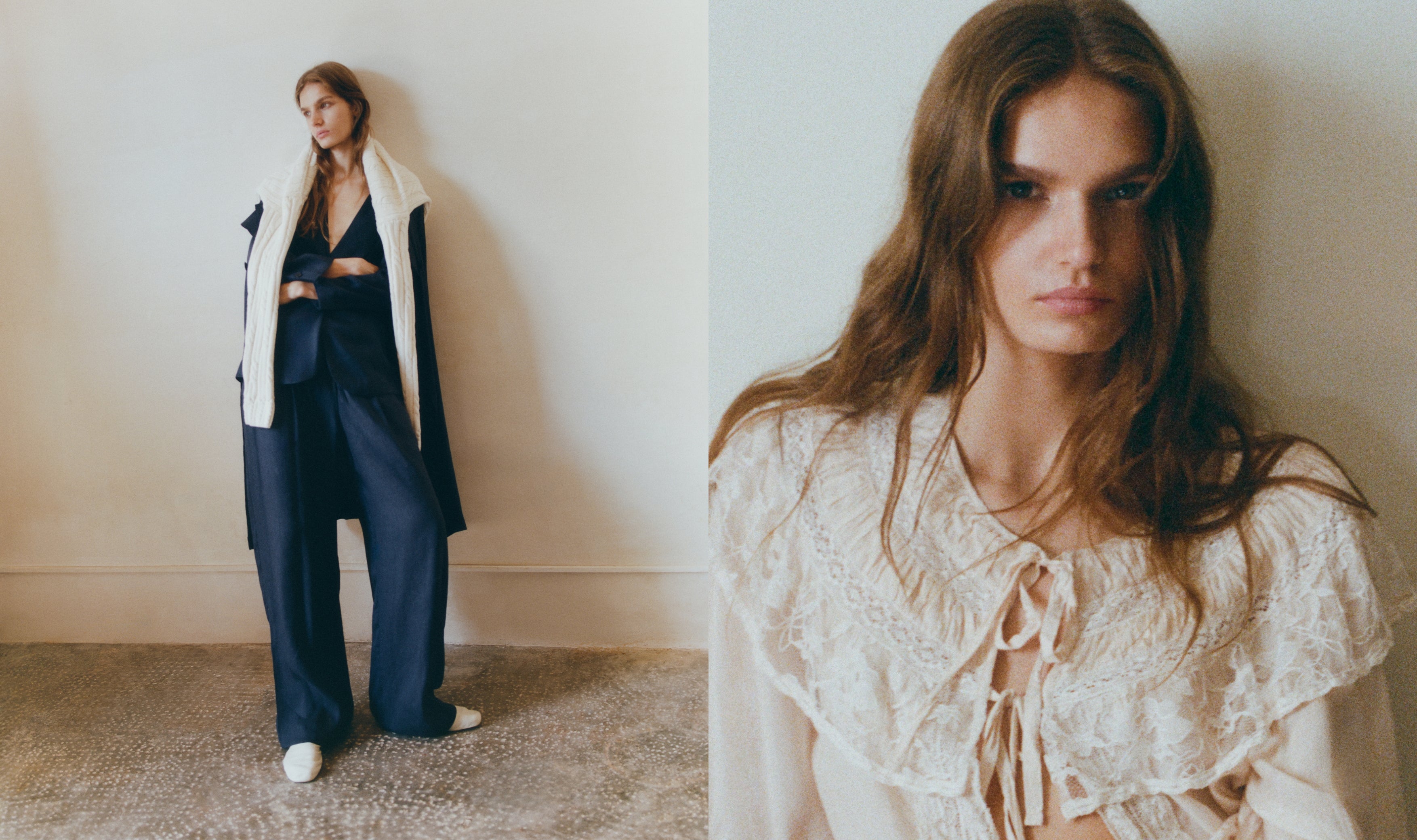 Linen and viscose blazer made in our workshops in Spain. Features a front opening with a notched collar, tone - on-tone button closure, and two front pockets.