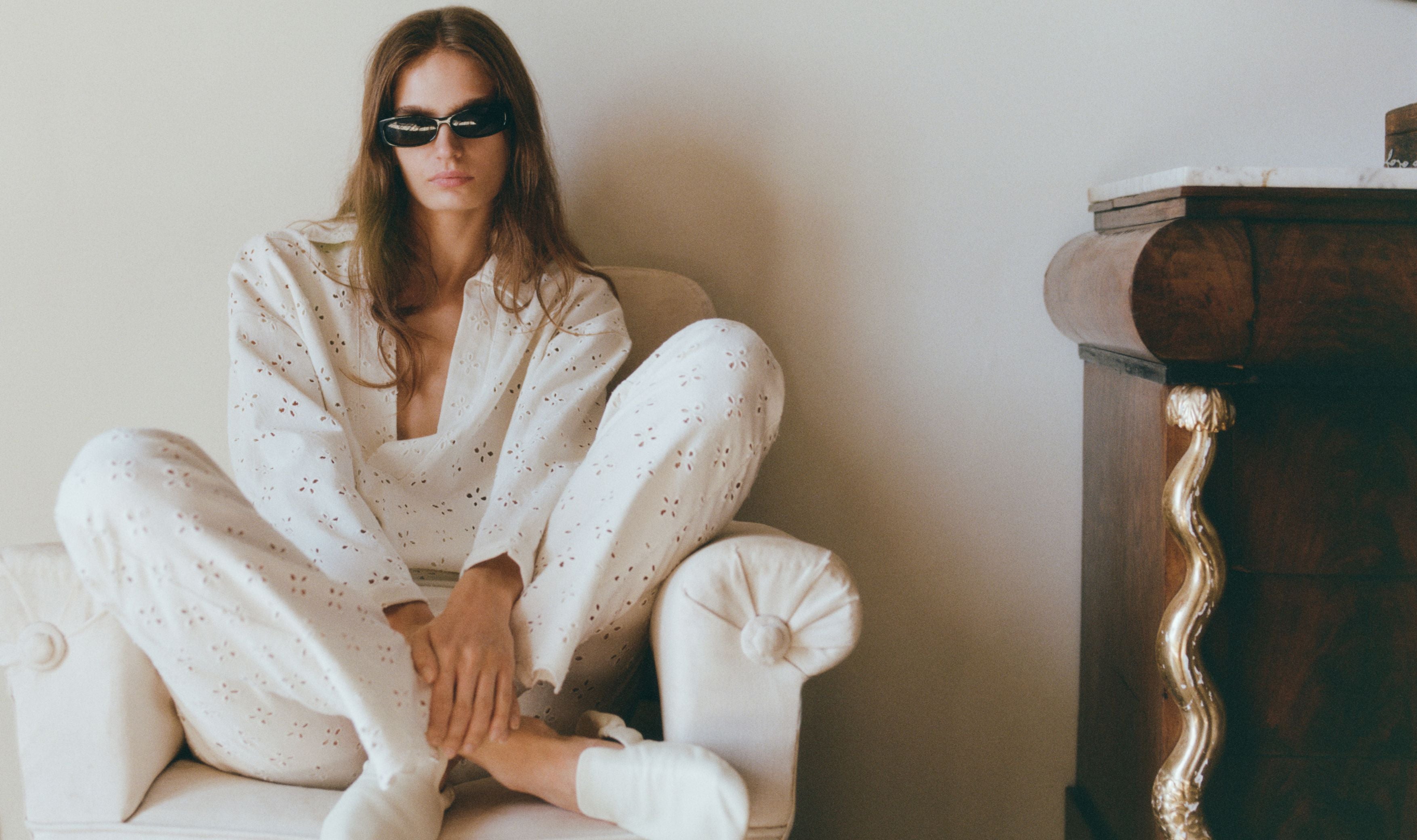 Woman SS26 campaign image showcasing the new collection and refined, conscious silhouettes.